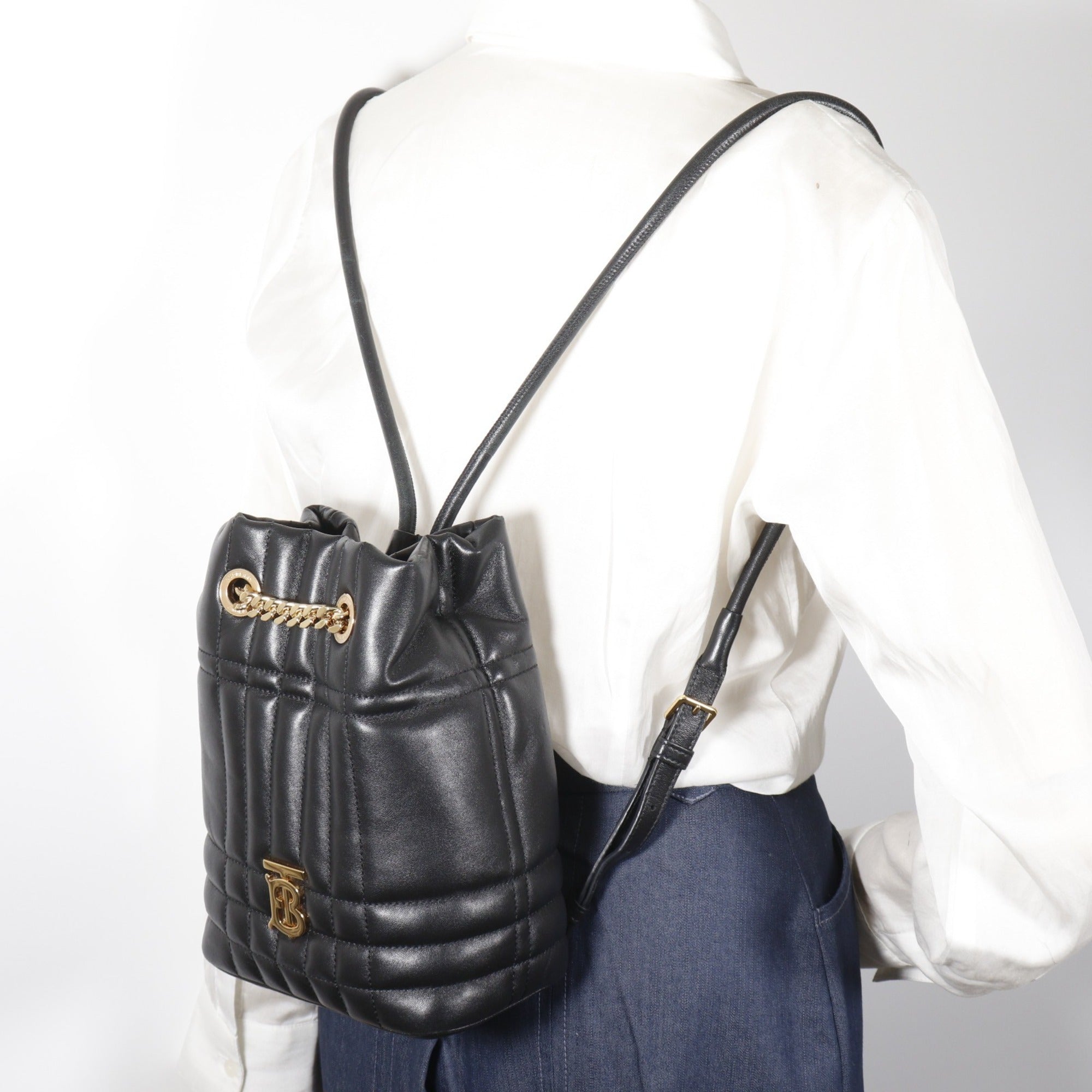 Burberry Black Leather Backpack (Pre-Owned)