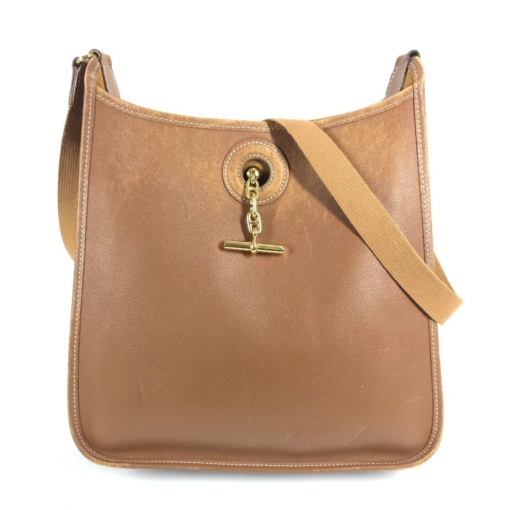 Hermes Brown Leather Shoulder Bag (Pre-Owned)
