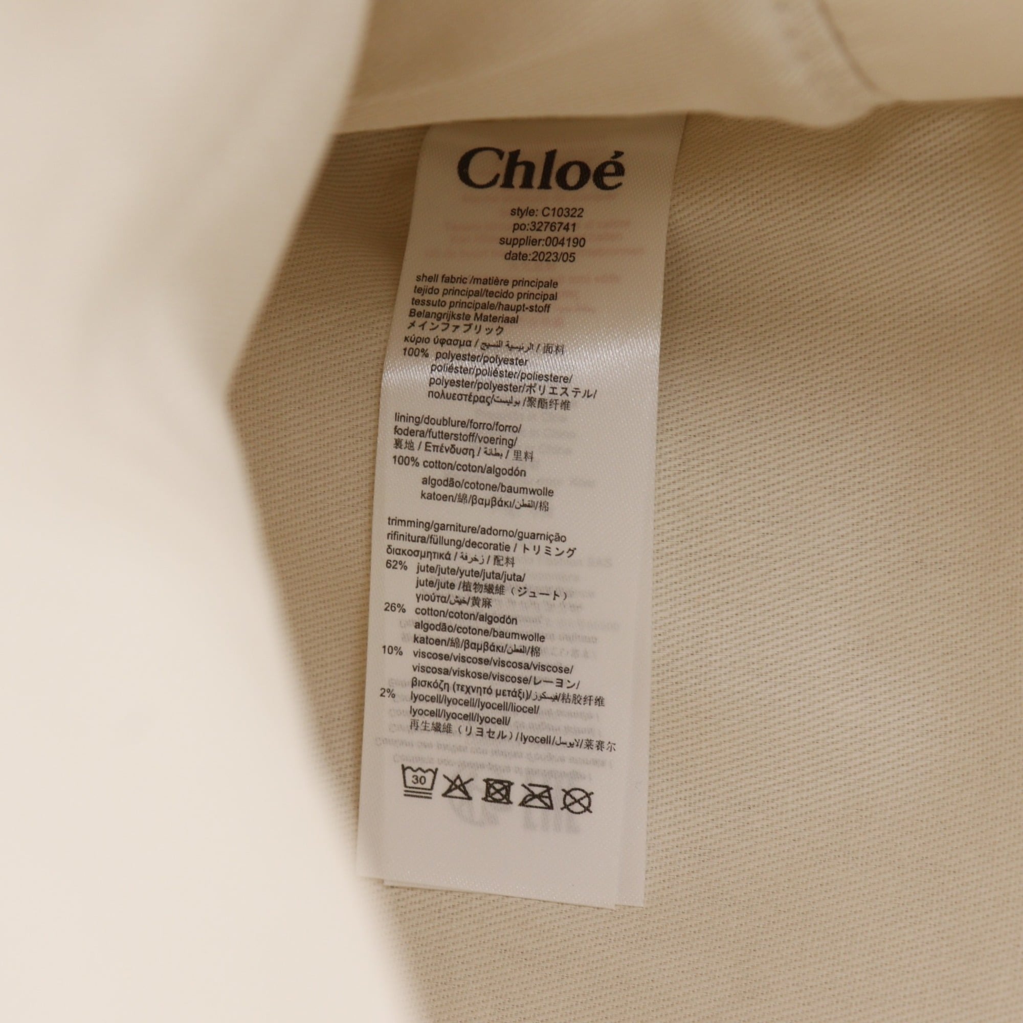Chloé Off-White Cotton Backpack (Pre-Owned)