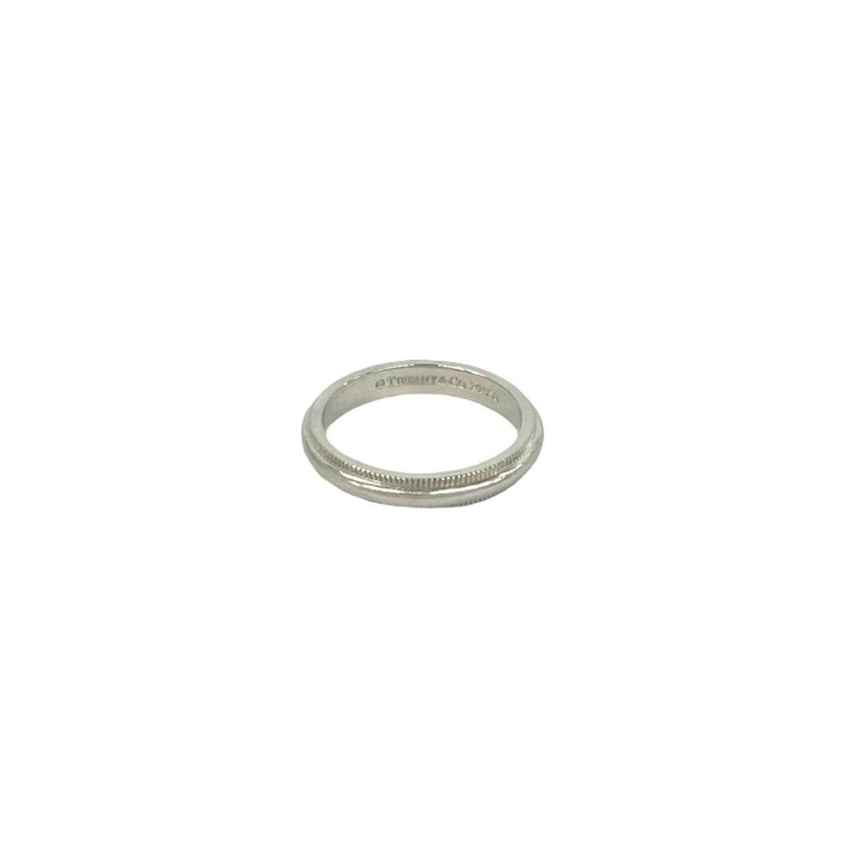 Tiffany Silver Platinum 950 Band Ring (Pre-Owned)