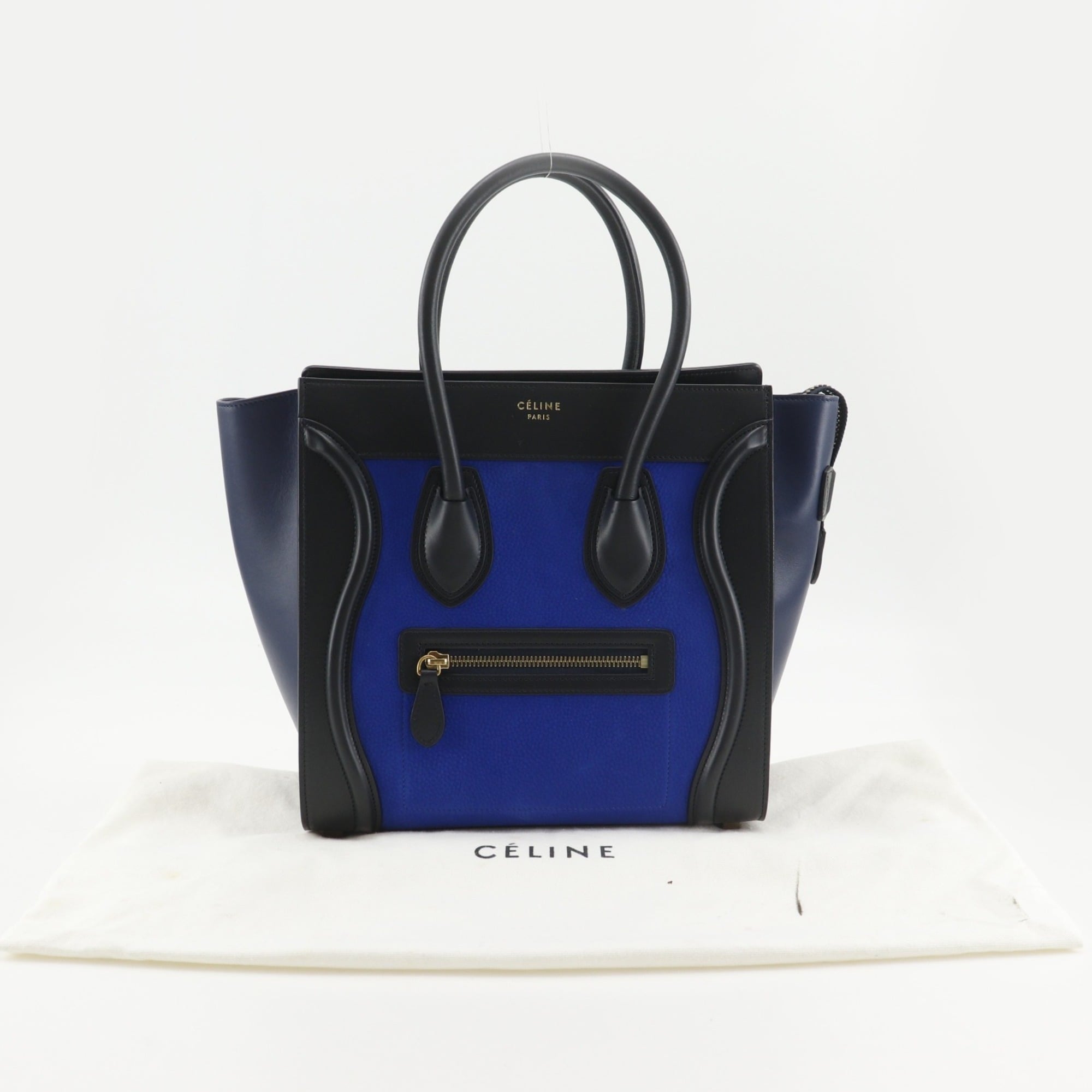Celine Black Blue Leather Handbag (Pre-Owned)
