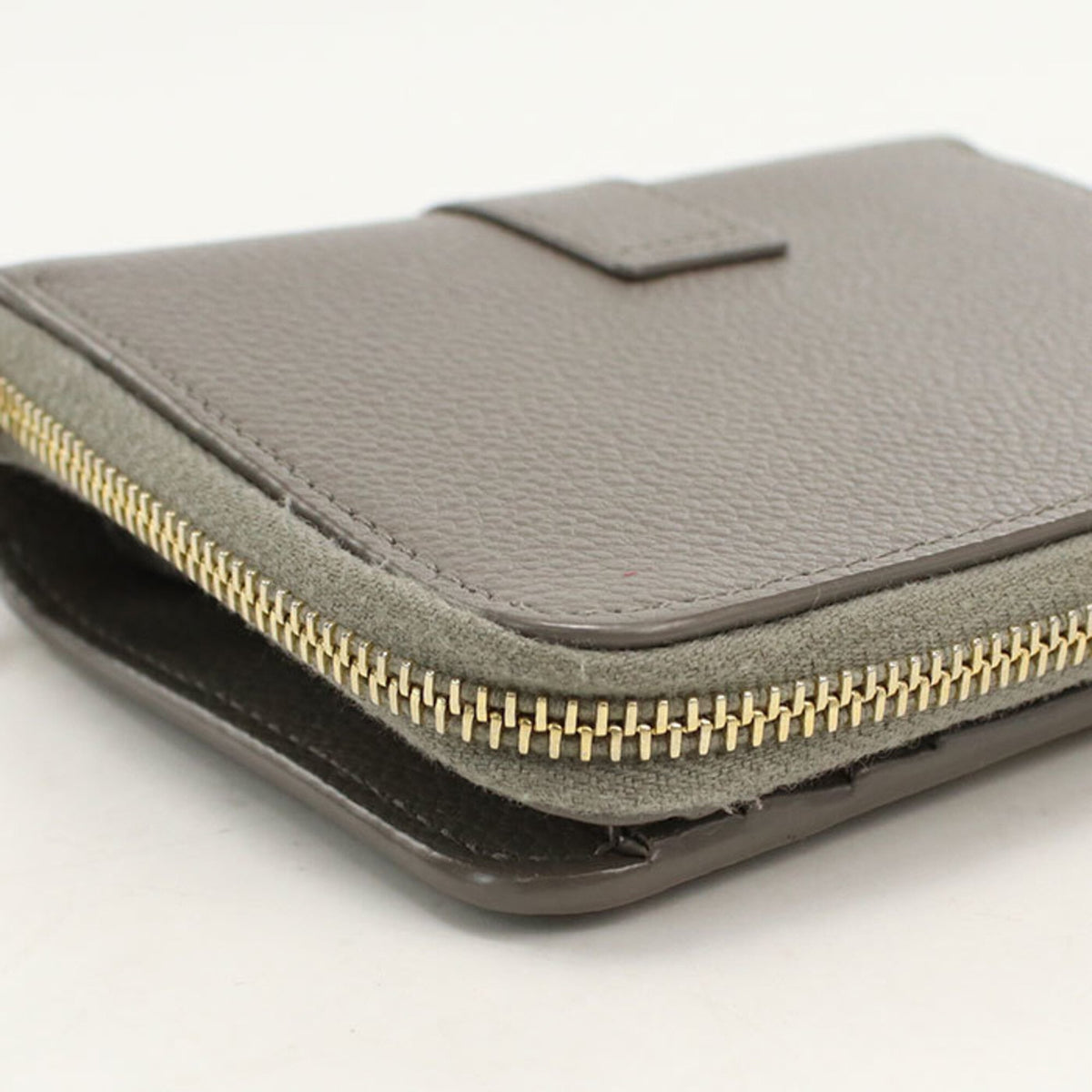 Saint Laurent Gray Leather Wallet (Bi-Fold) (Pre-Owned)