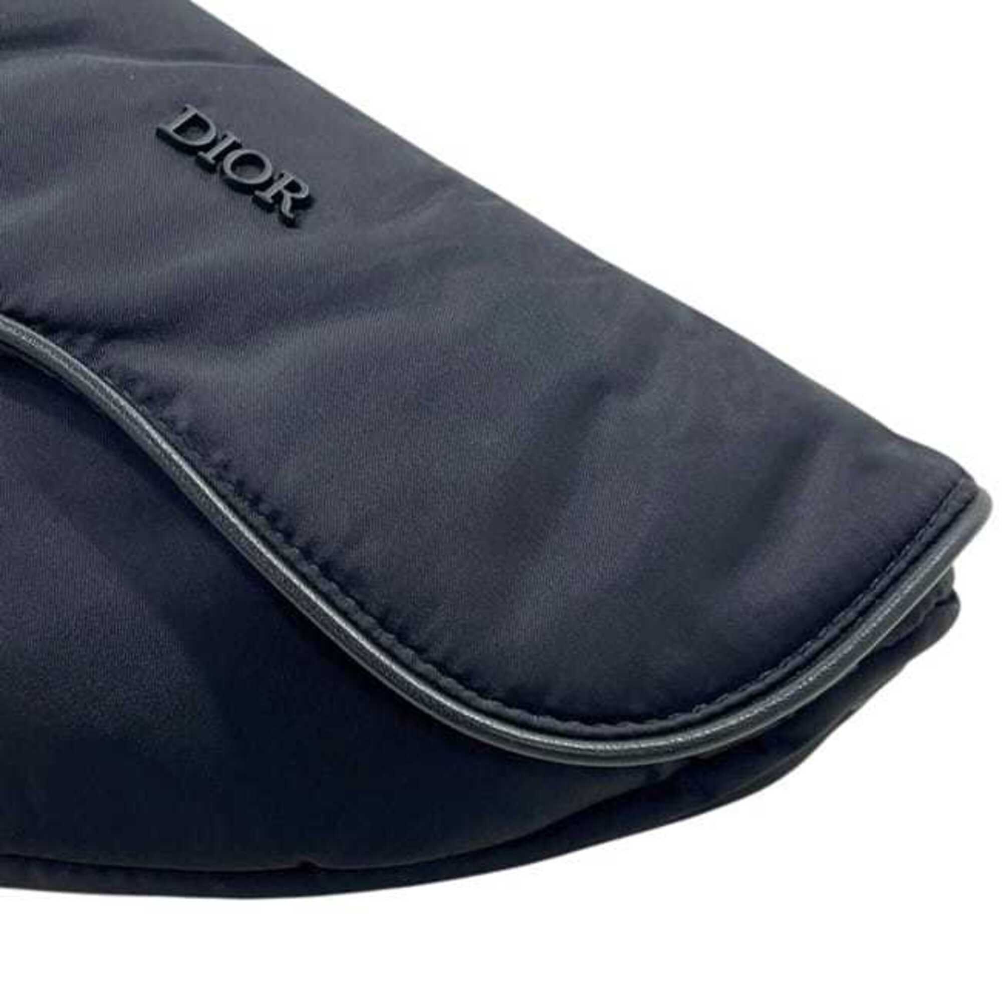 Christian Dior Black Nylon Saddle Bag Shoulder Bag Sling Bag (Pre-Owned)