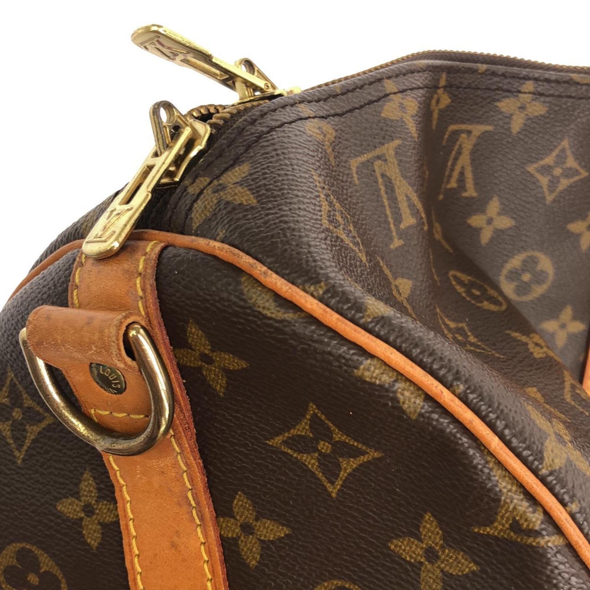 Louis Vuitton Brown Coated Canvas Boston Bag (Pre-Owned)