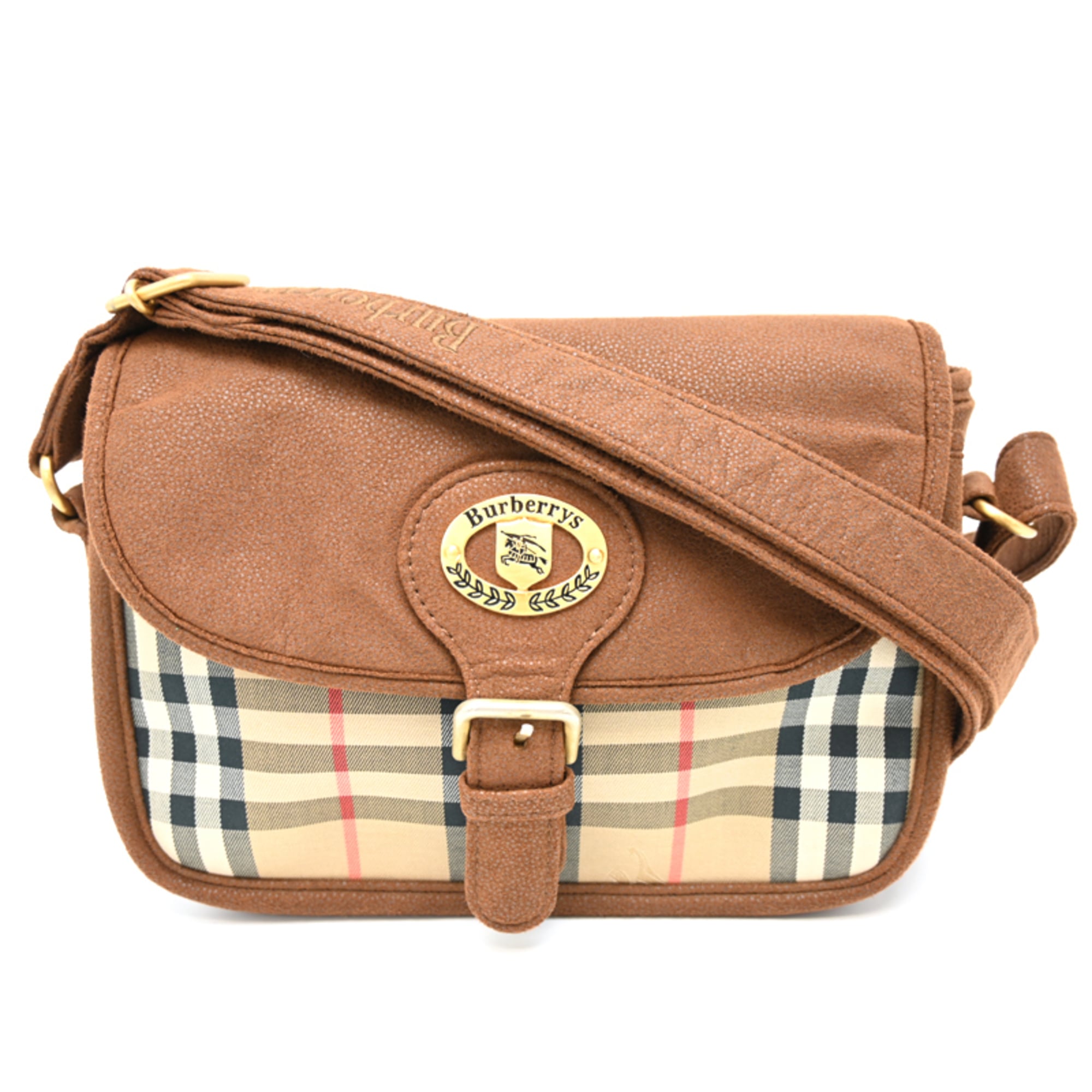 Burberry Brown Canvas Shoulder Bag (Pre-Owned)