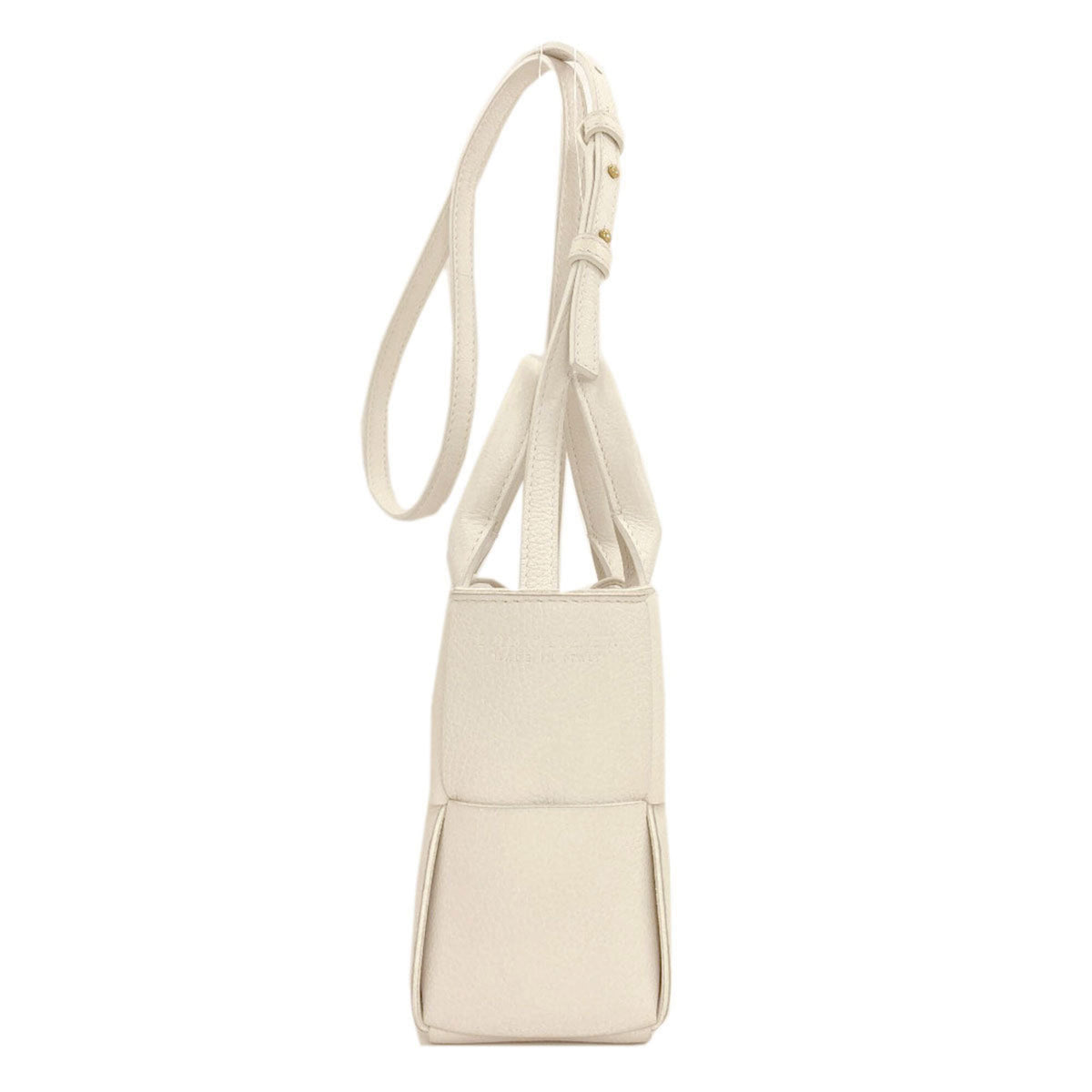 Bottega Veneta White Leather Handbag Pouch (Pre-Owned)