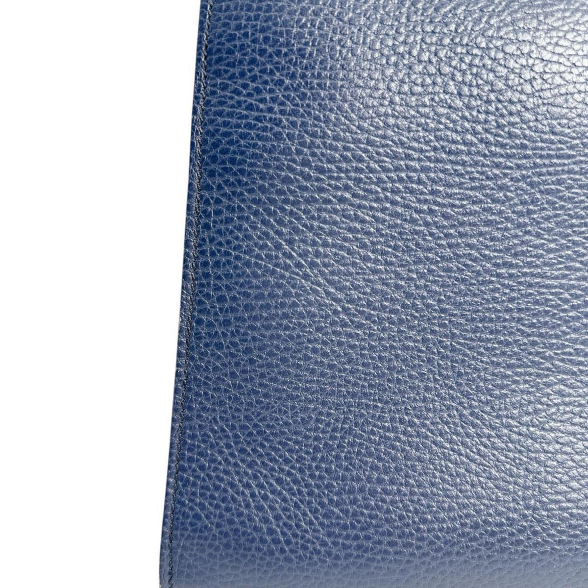 Gucci Blue Bamboo Leather Handbag (Pre-Owned)