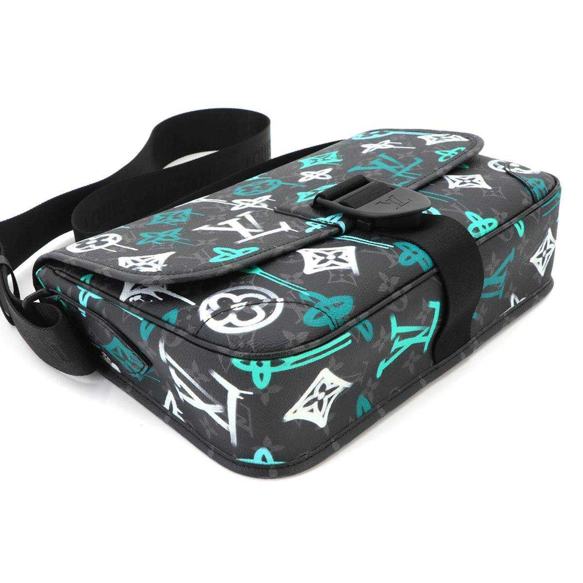 Louis Vuitton Black Green Monogram Eclipse Monogram Eclipse Handbag Messenger Bag Shoulder Bag (Pre-Owned)