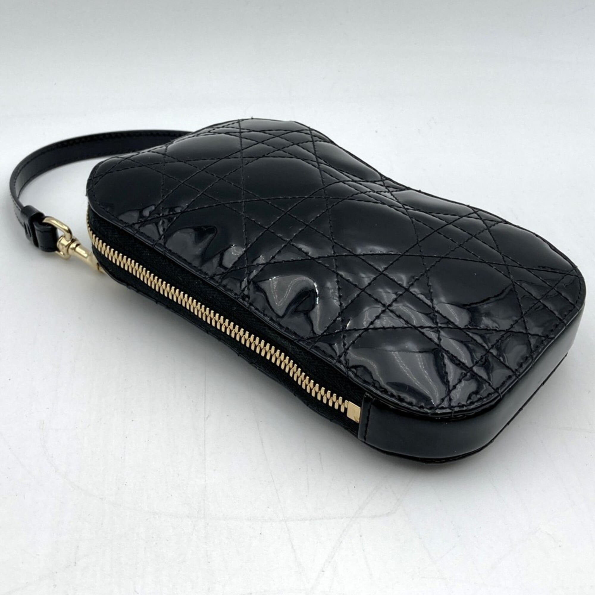 Christian Dior Black Patent Leather Pouch (Pre-Owned)