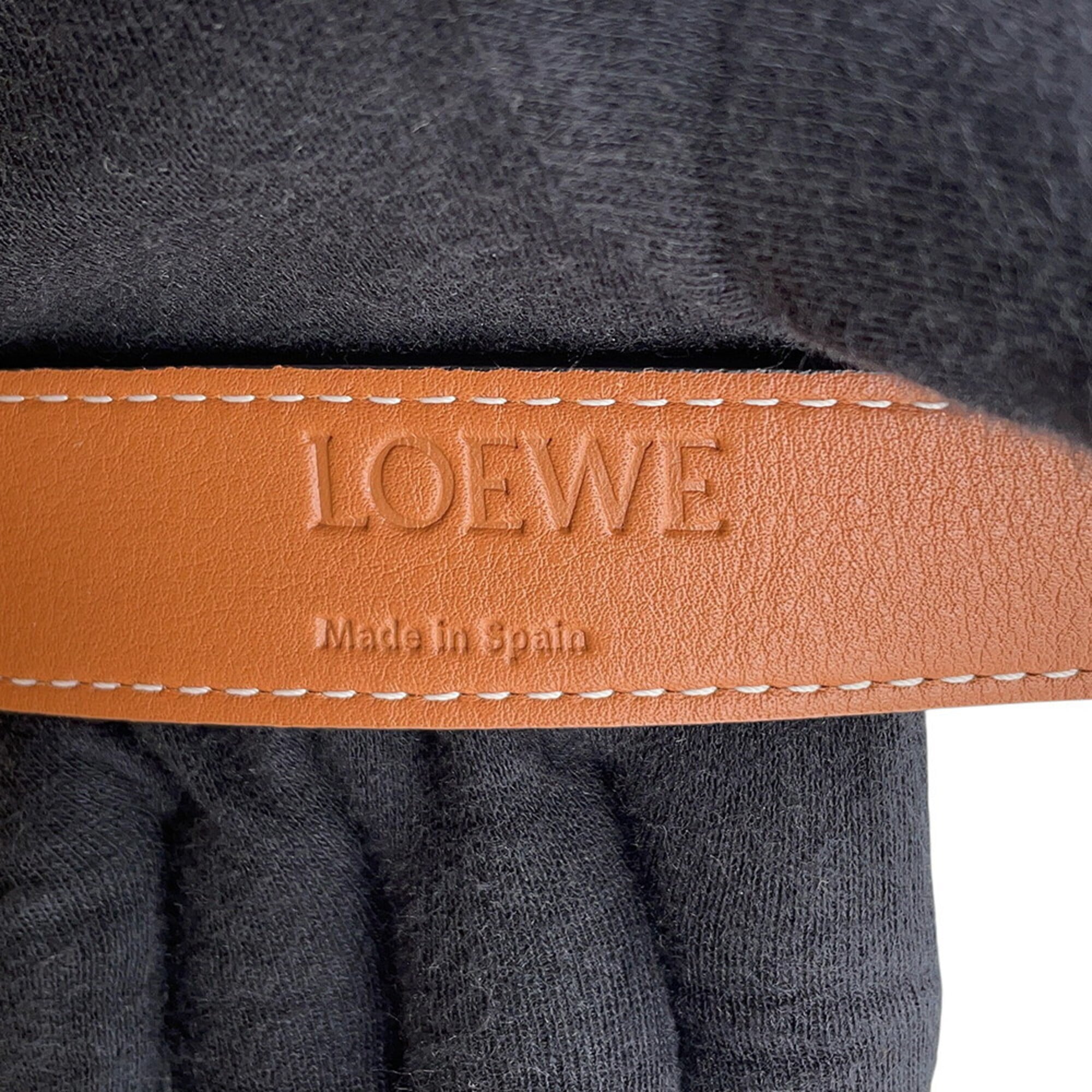 Loewe Brown Raffia Leather Basket Handbag (Pre-Owned)