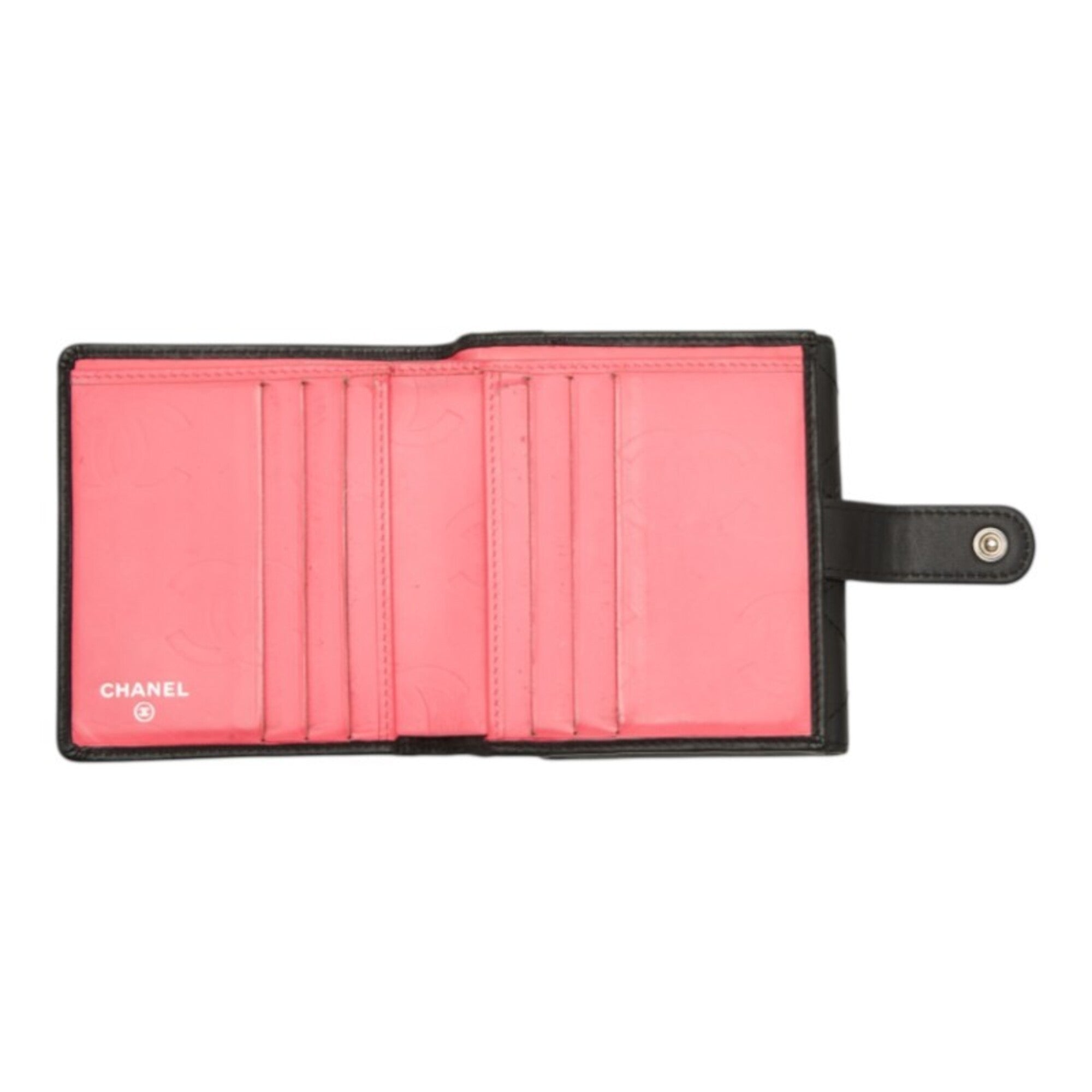 Chanel Black Leather Wallet (Bi-Fold) (Pre-Owned)