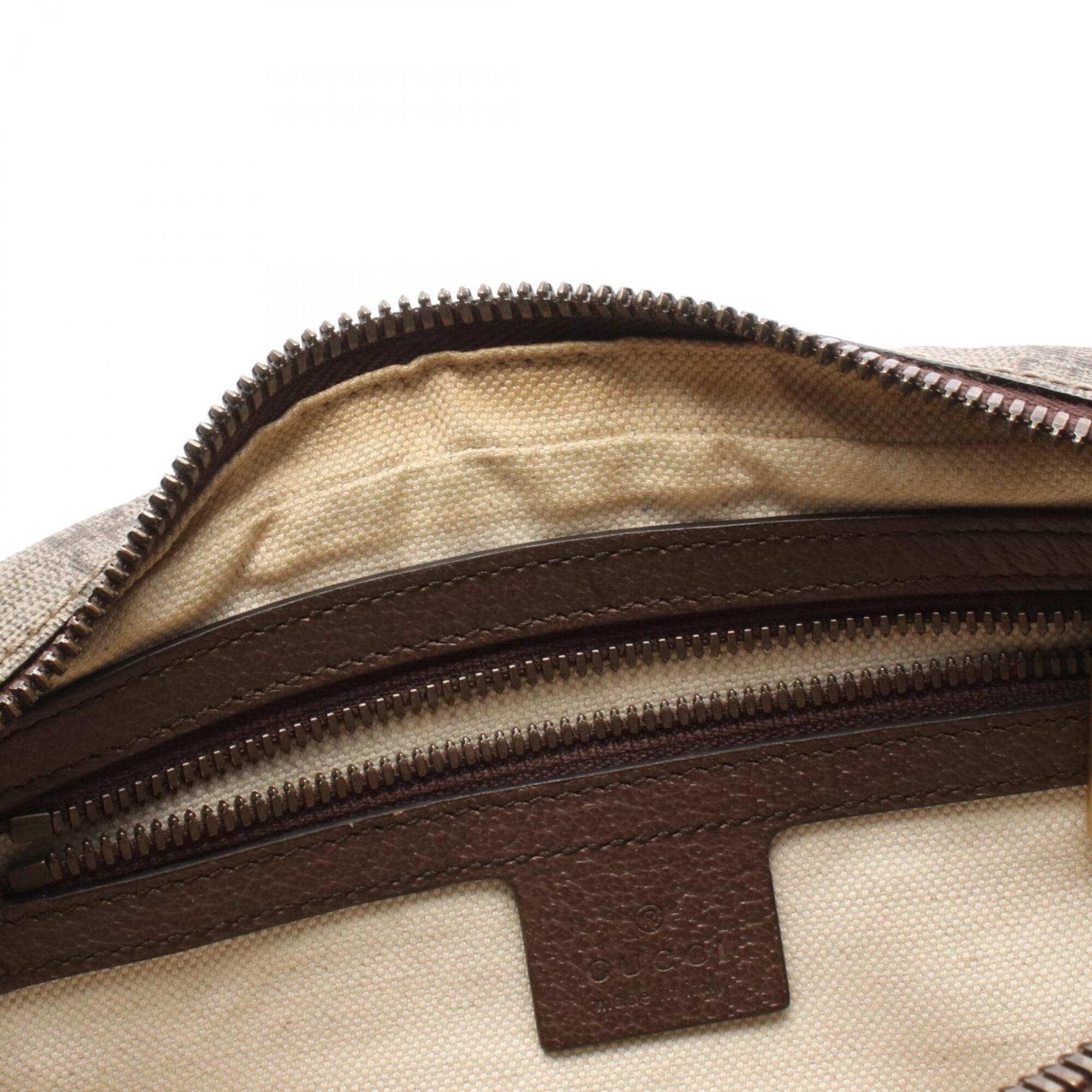 Gucci Beige Brown Gg Supreme Fanny Pack Handbag (Pre-Owned)