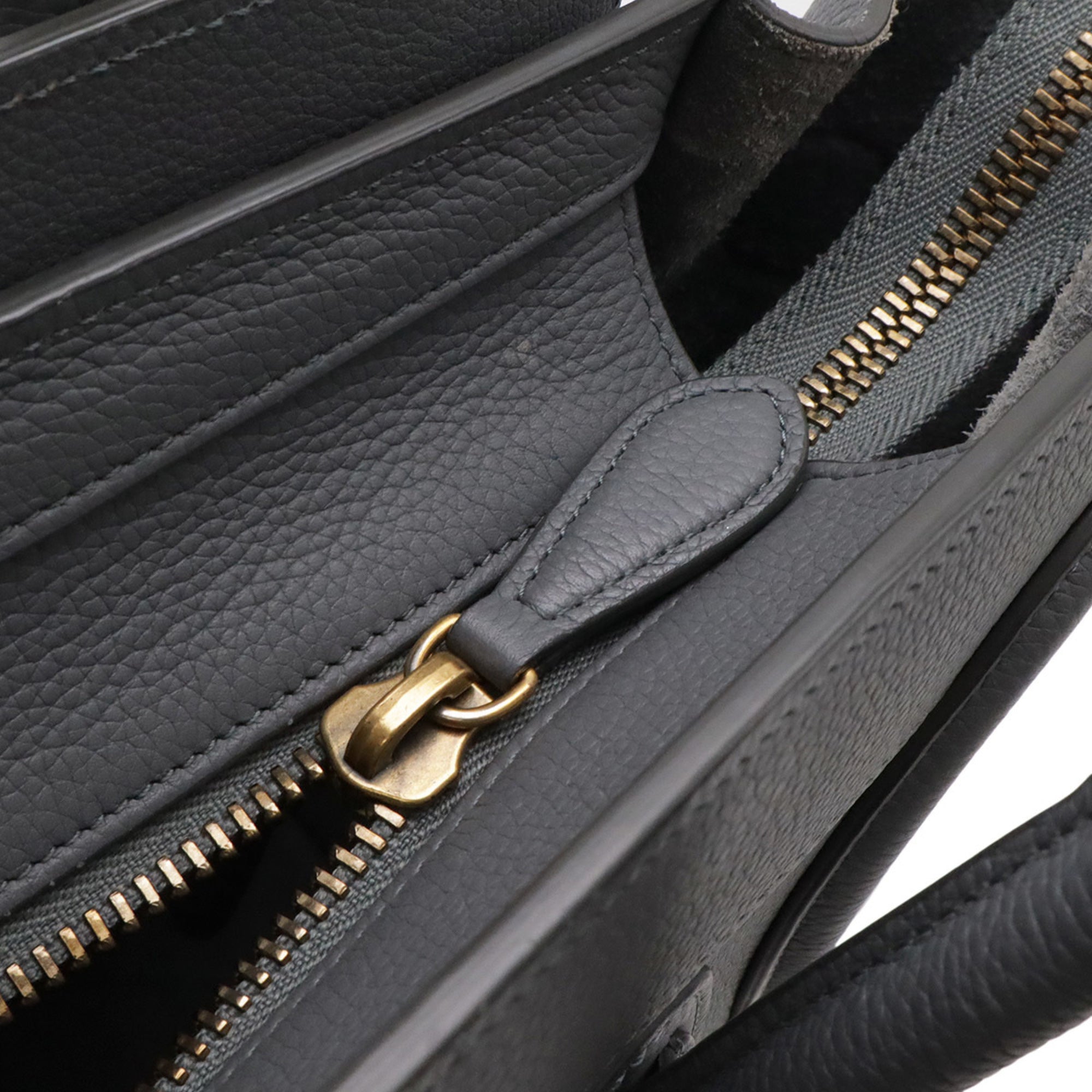 Celine Gray Leather Handbag Tote Bag (Pre-Owned)