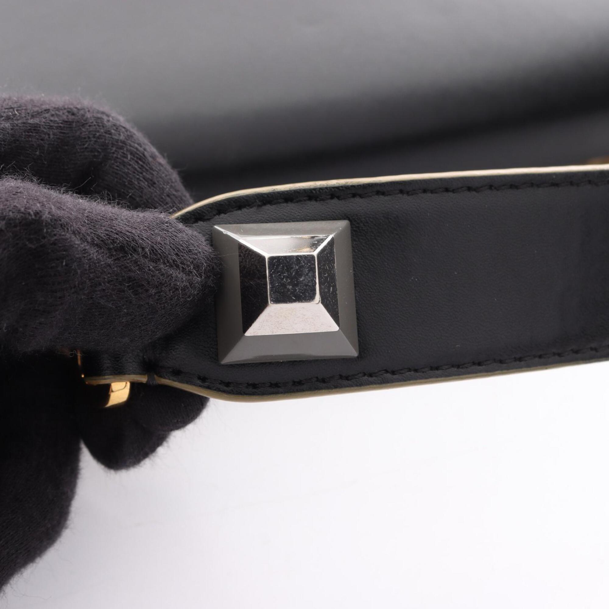 Fendi Black Leather Handbag Shoulder Bag (Pre-Owned)