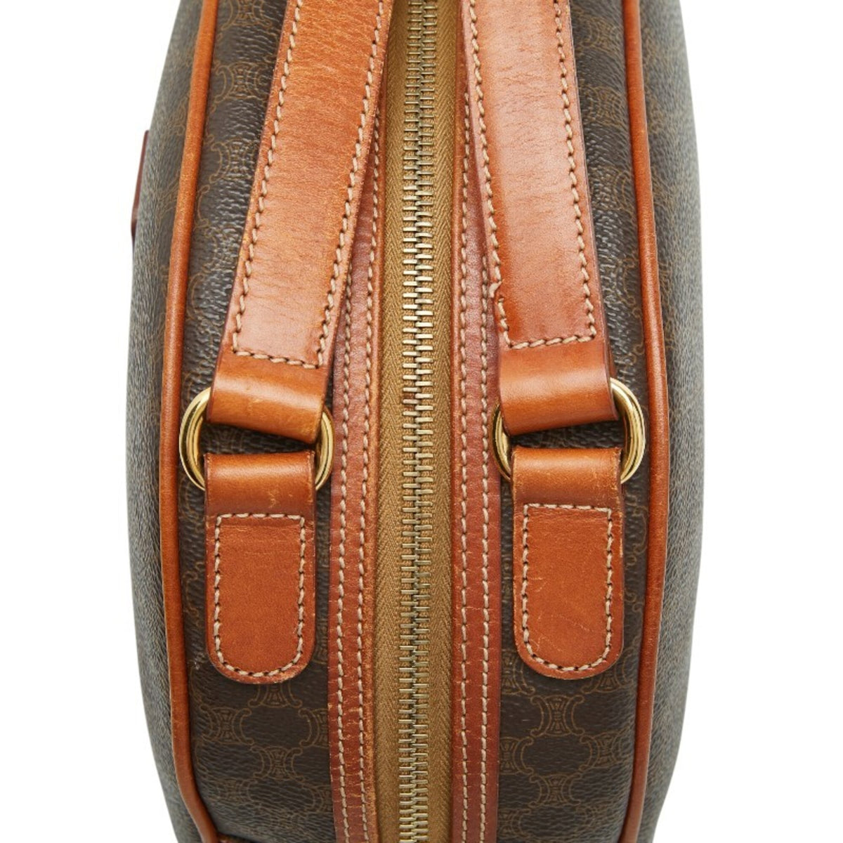 Celine Macadam Brown Pvc Leather Handbag (Pre-Owned)