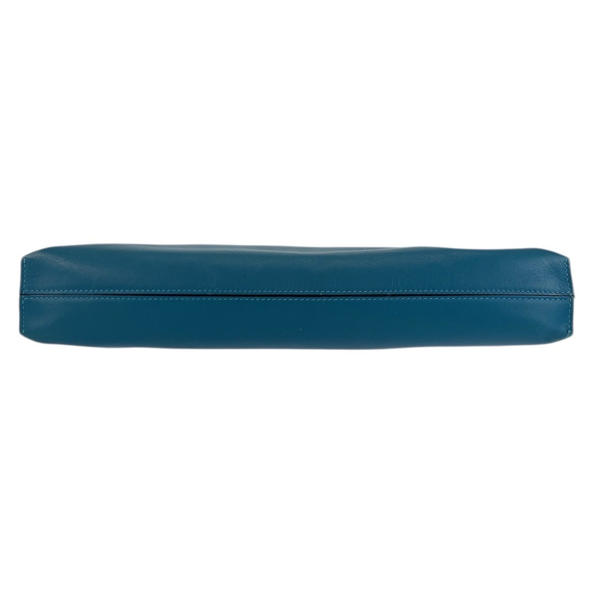 Loewe Turquoise Leather Clutch Bag (Pre-Owned)