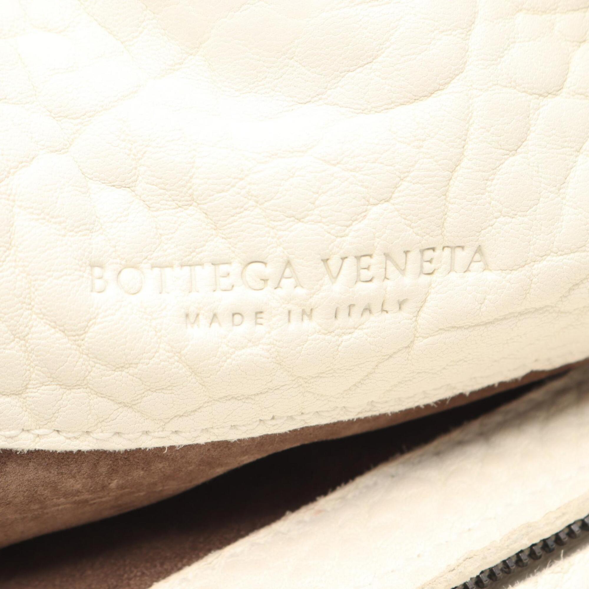 Bottega Veneta White Intrecciato Handbag Shoulder Bag (Pre-Owned)