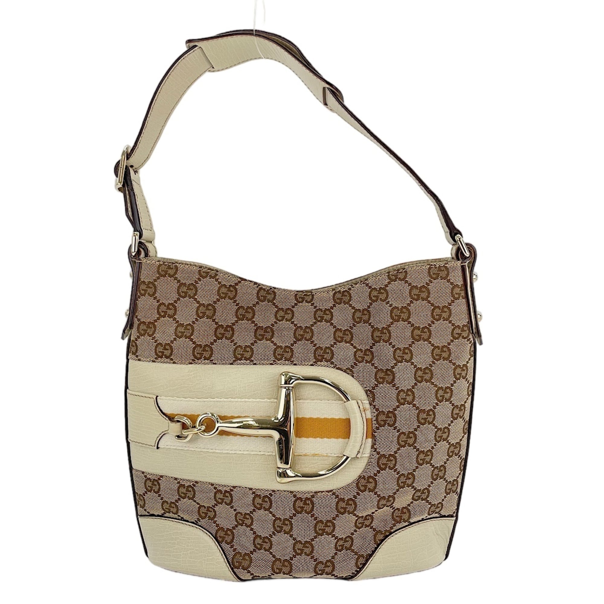 Gucci Horsebit White Shoulder Bag (Pre-Owned)
