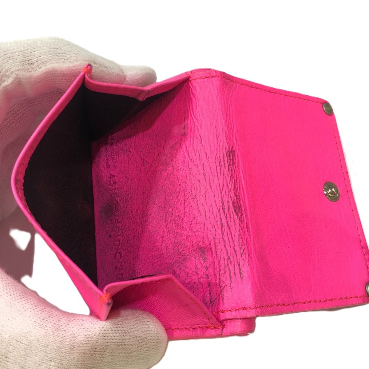 Balenciaga Pink Leather Wallet (Tri-Fold) (Pre-Owned)