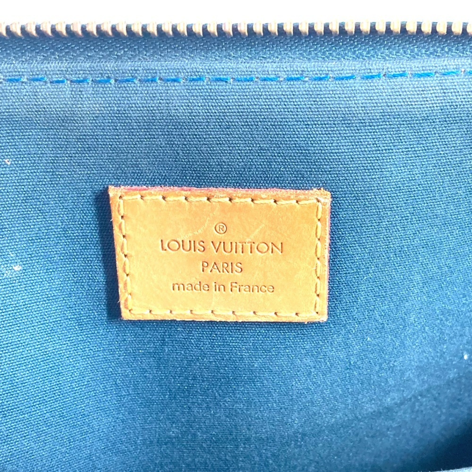 Louis Vuitton Blue Nuit Green Monogram Vernis Canvas Shoulder Bag Tote Bag (Pre-Owned)