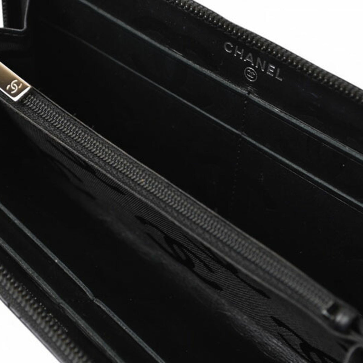 Chanel Black Cambon Ligne Long Wallet (Bi-Fold) (Pre-Owned)