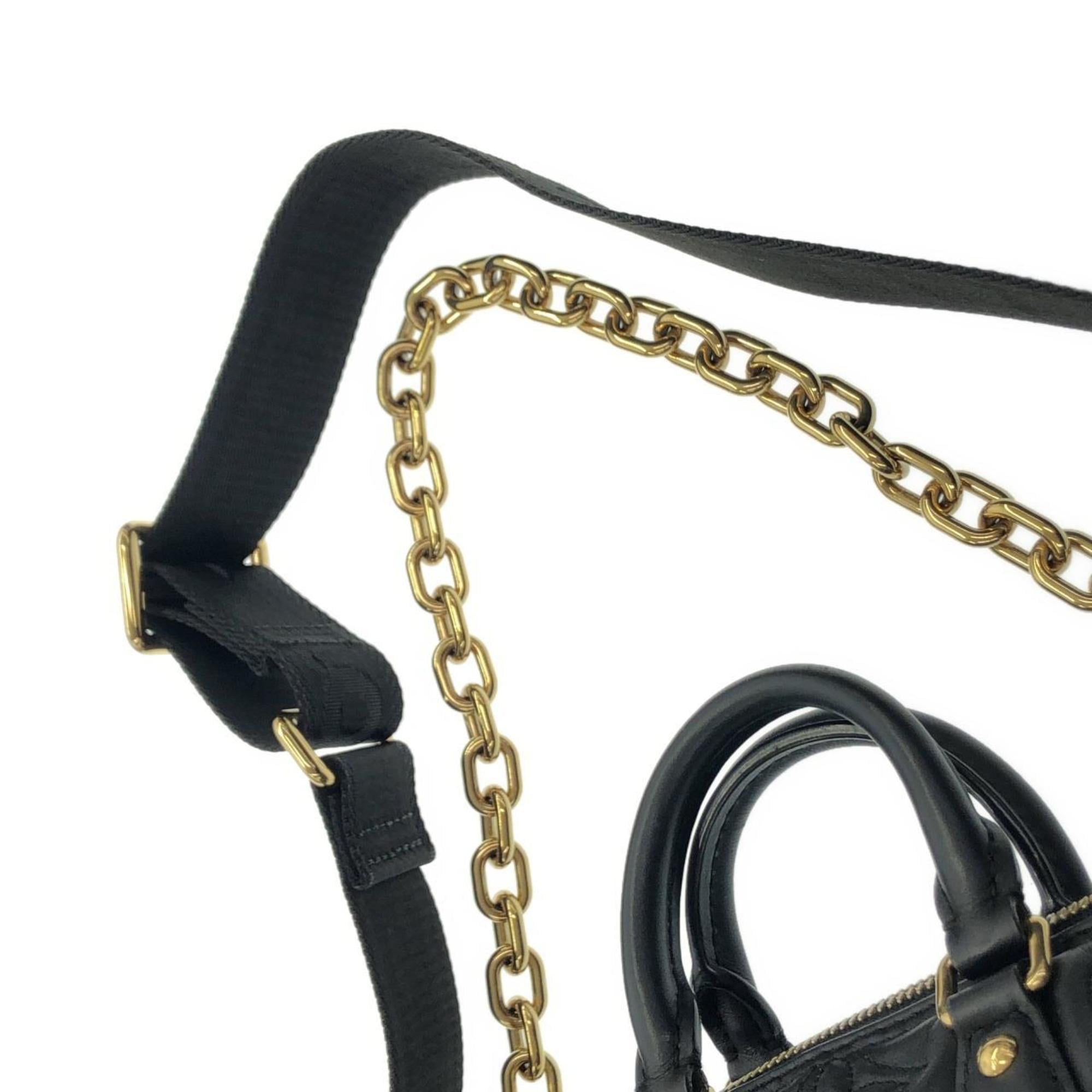 Louis Vuitton Black Leather Shoulder Bag (Pre-Owned)