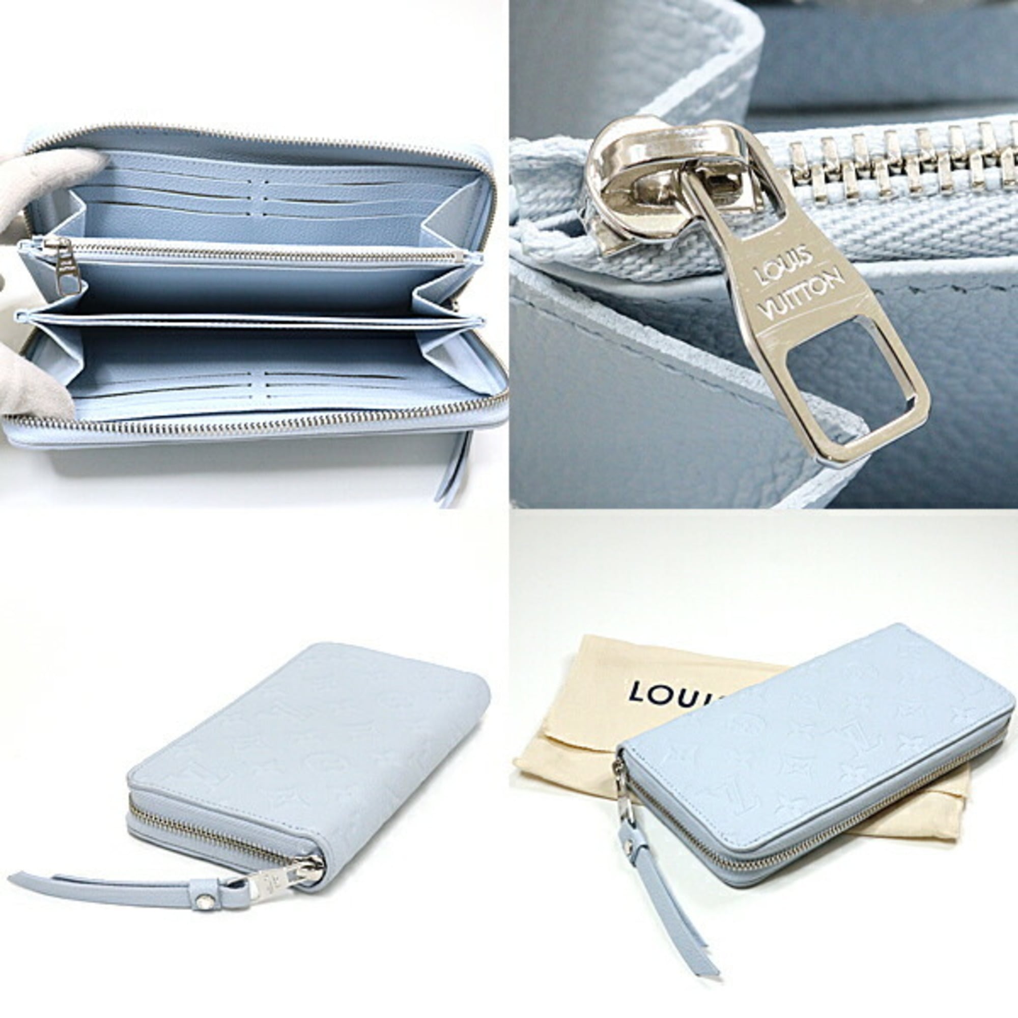 Louis Vuitton Blue Monogram Empreinte Leather Coin Purse/Coin Case (Pre-Owned)