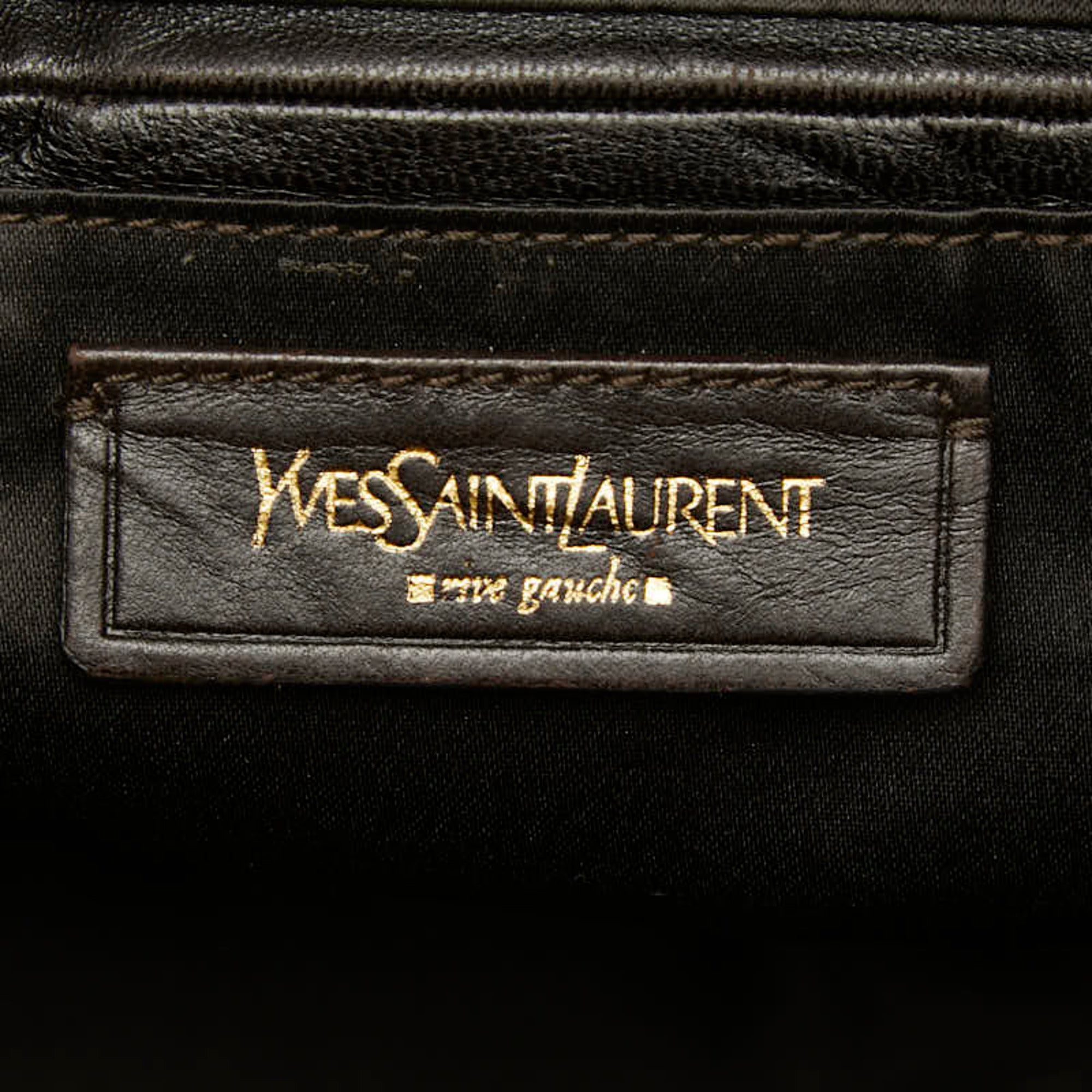 Saint Laurent Gold Leather Tote Bag (Pre-Owned)