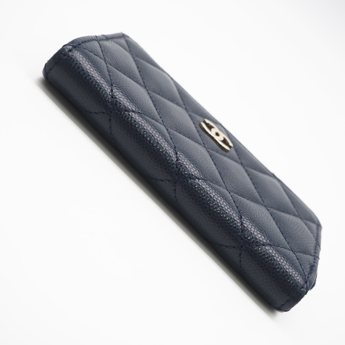 Chanel Matelasse Navy Grained Calfskin Coin Purse/Coin Case (Pre-Owned)