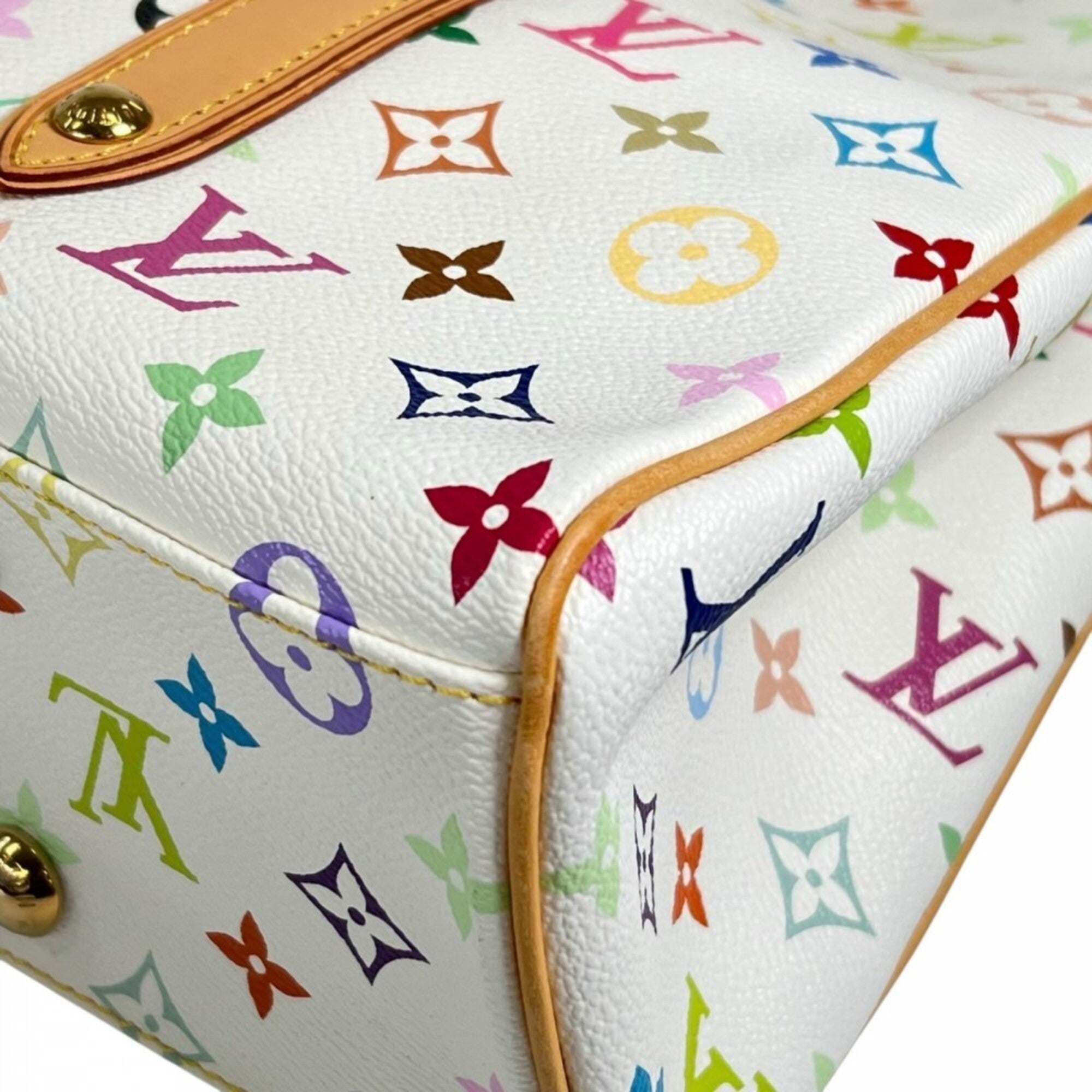 Louis Vuitton White Monogram Multicolore Handbag (Pre-Owned)