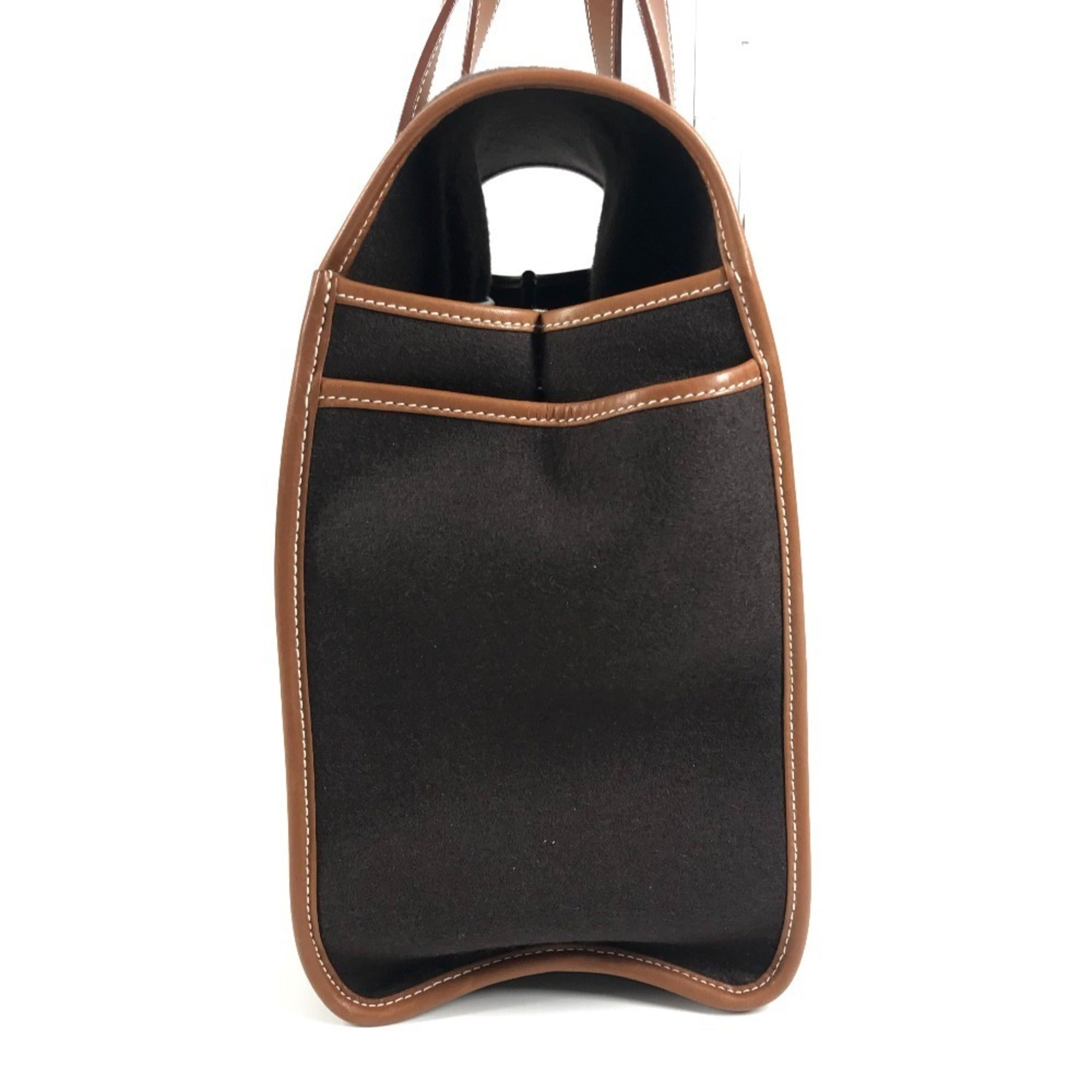 Hermes Brown Red Color Leather Silicone Handbag Tote Bag (Pre-Owned)