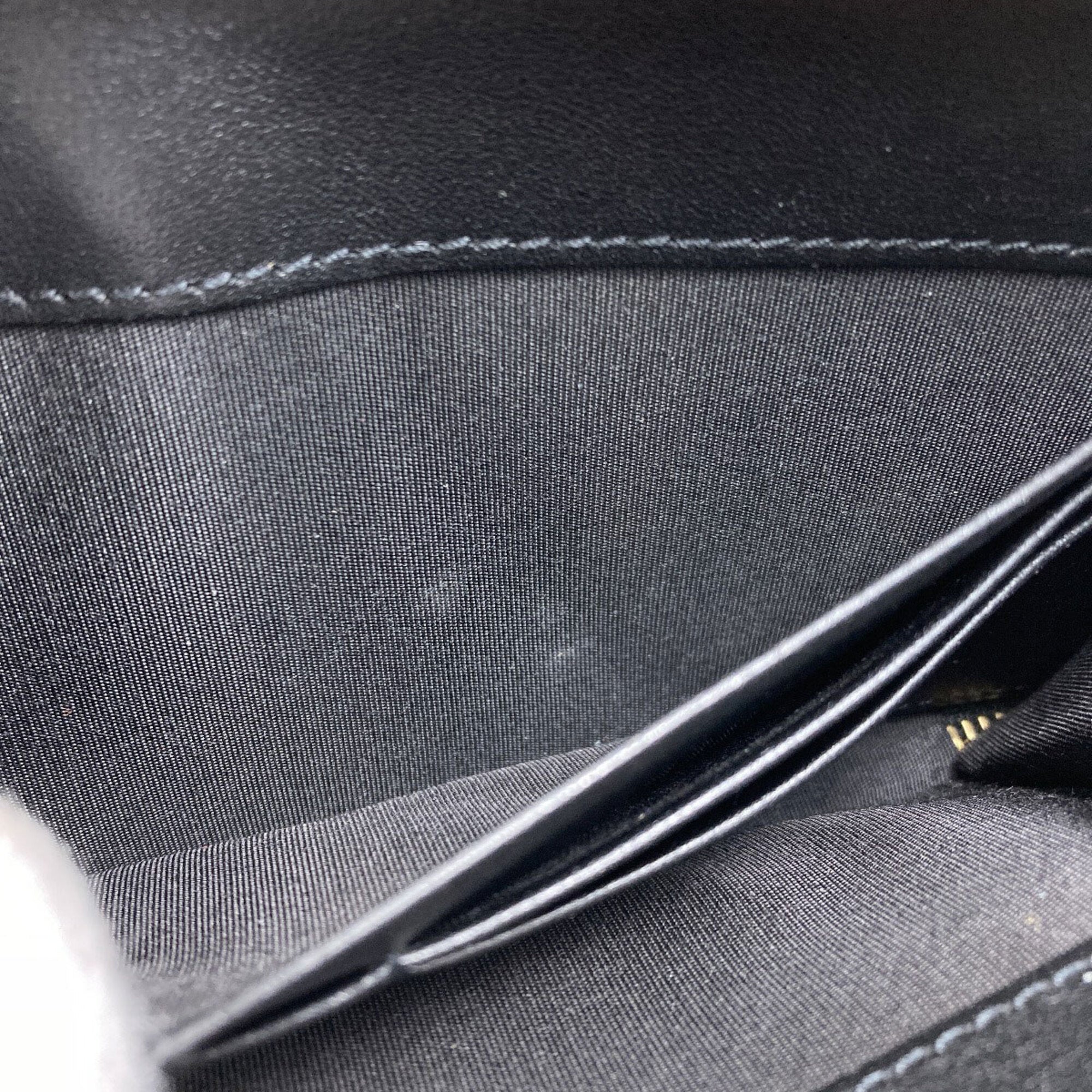 Jimmy Choo Black Leather Long Wallet (Bi-Fold) (Pre-Owned)