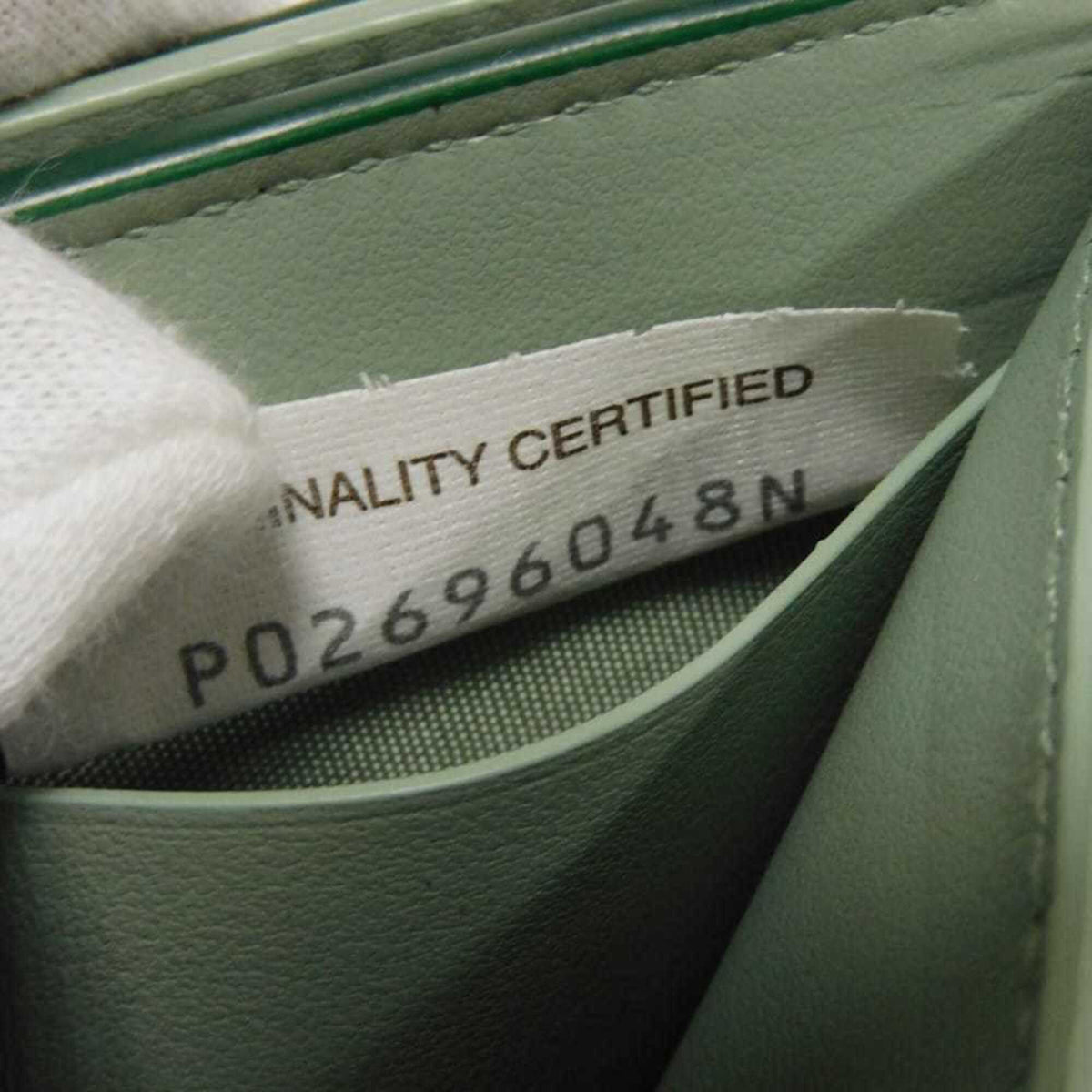 Bottega Veneta Green Intrecciato Wallet (Tri-Fold) (Pre-Owned)