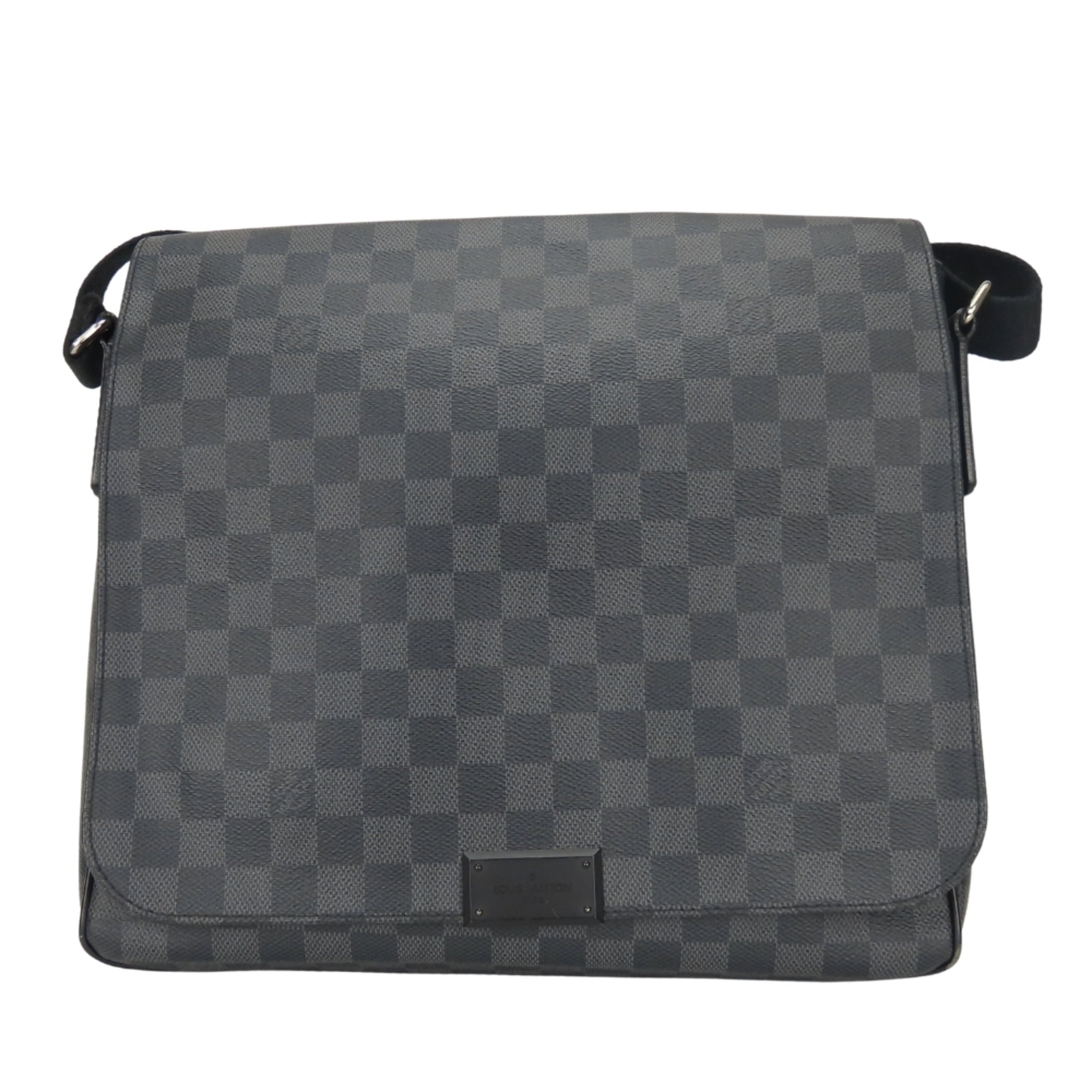 Louis Vuitton Black Gray Damier Graphite Shoulder Bag (Pre-Owned)