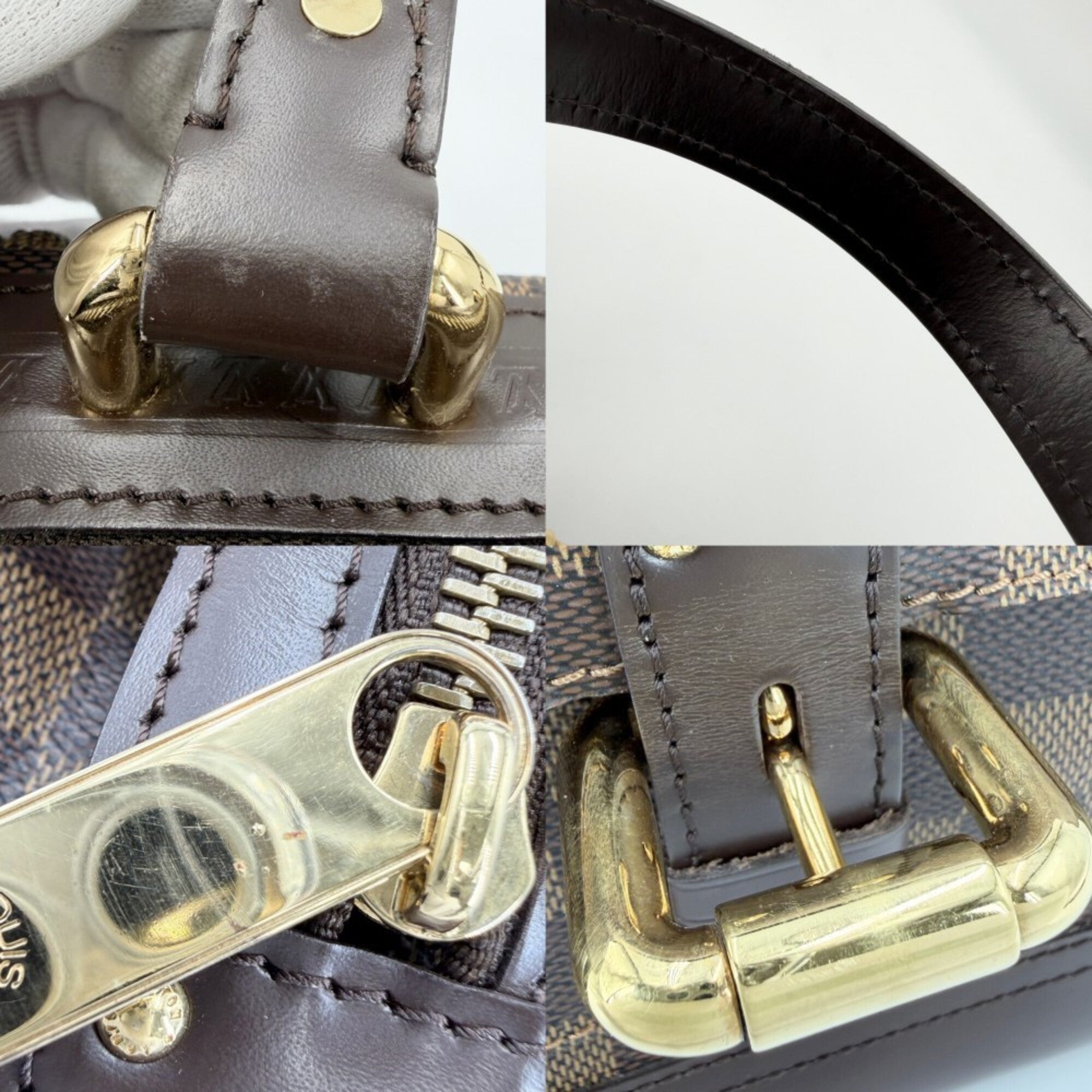 Louis Vuitton Brown Damier Canvas Handbag (Pre-Owned)