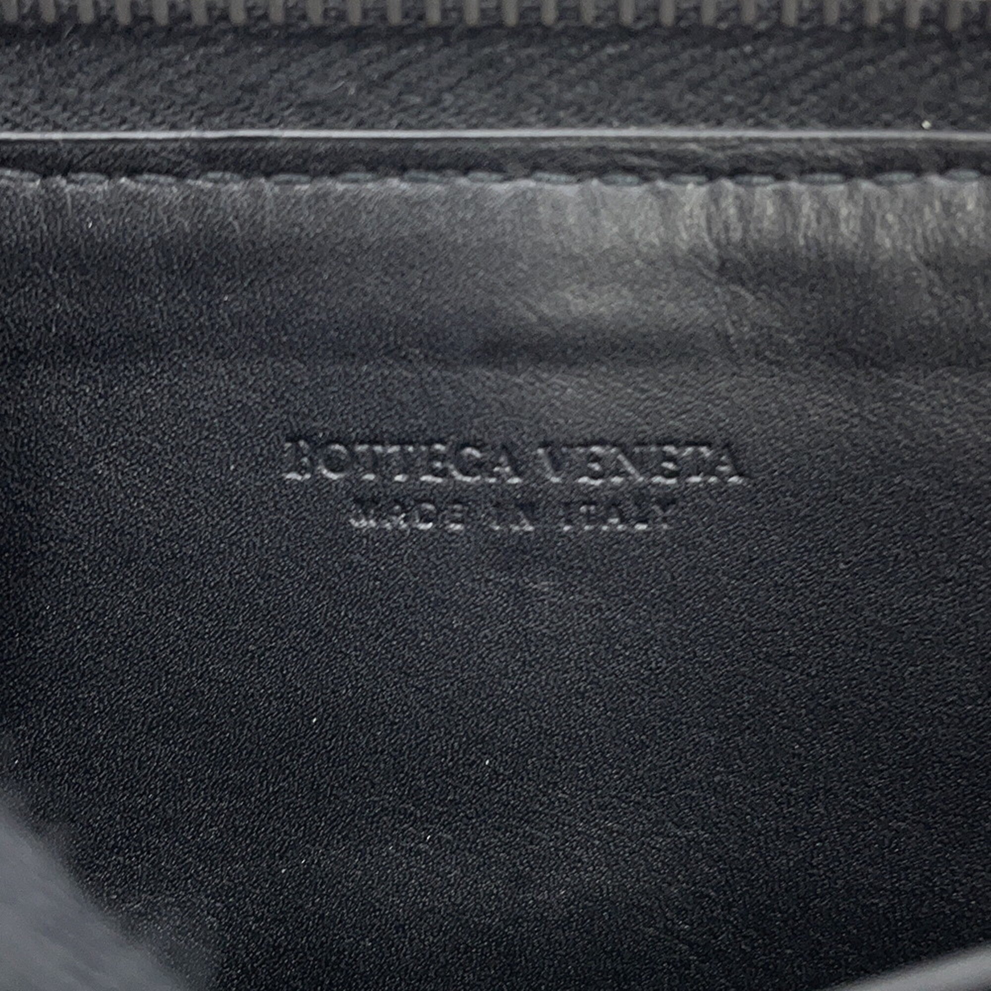 Bottega Veneta Intrecciato Gray Red Color Leather Long Wallet (Bi-Fold) (Pre-Owned)