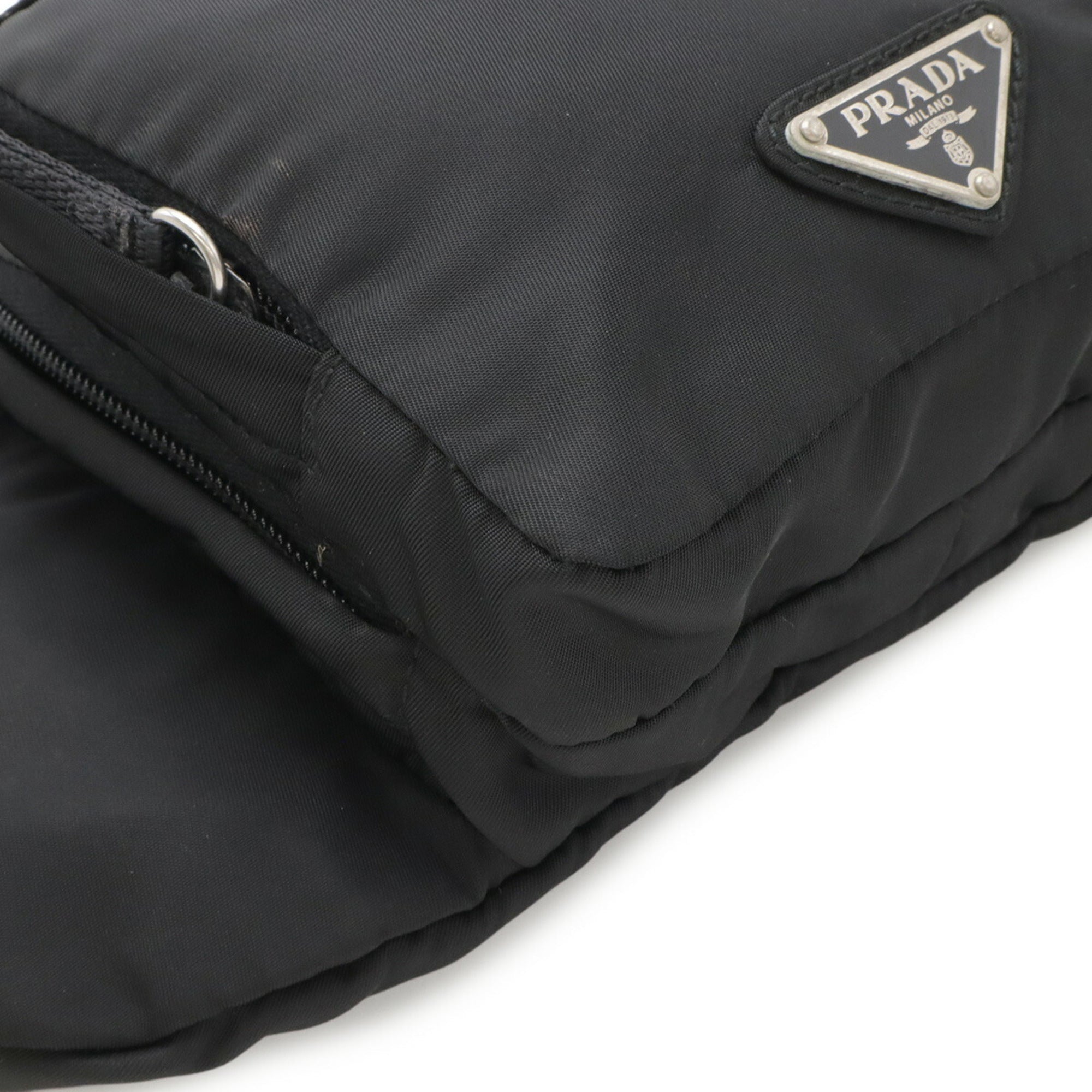 Prada Black Nero Nylon Fanny Pack Pouch Sling Bag (Pre-Owned)
