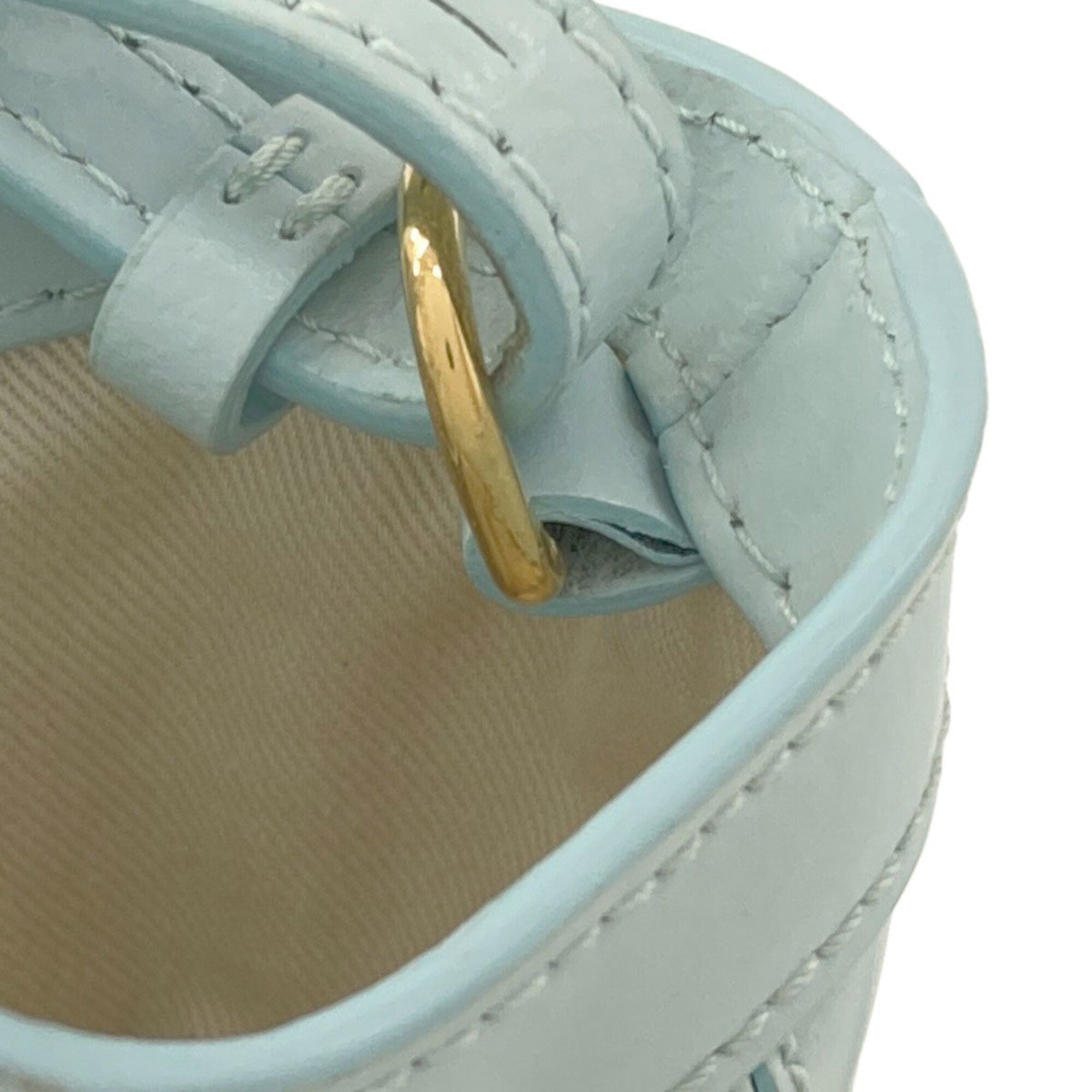 Marni Light Blue Raffia Leather Handbag (Pre-Owned)