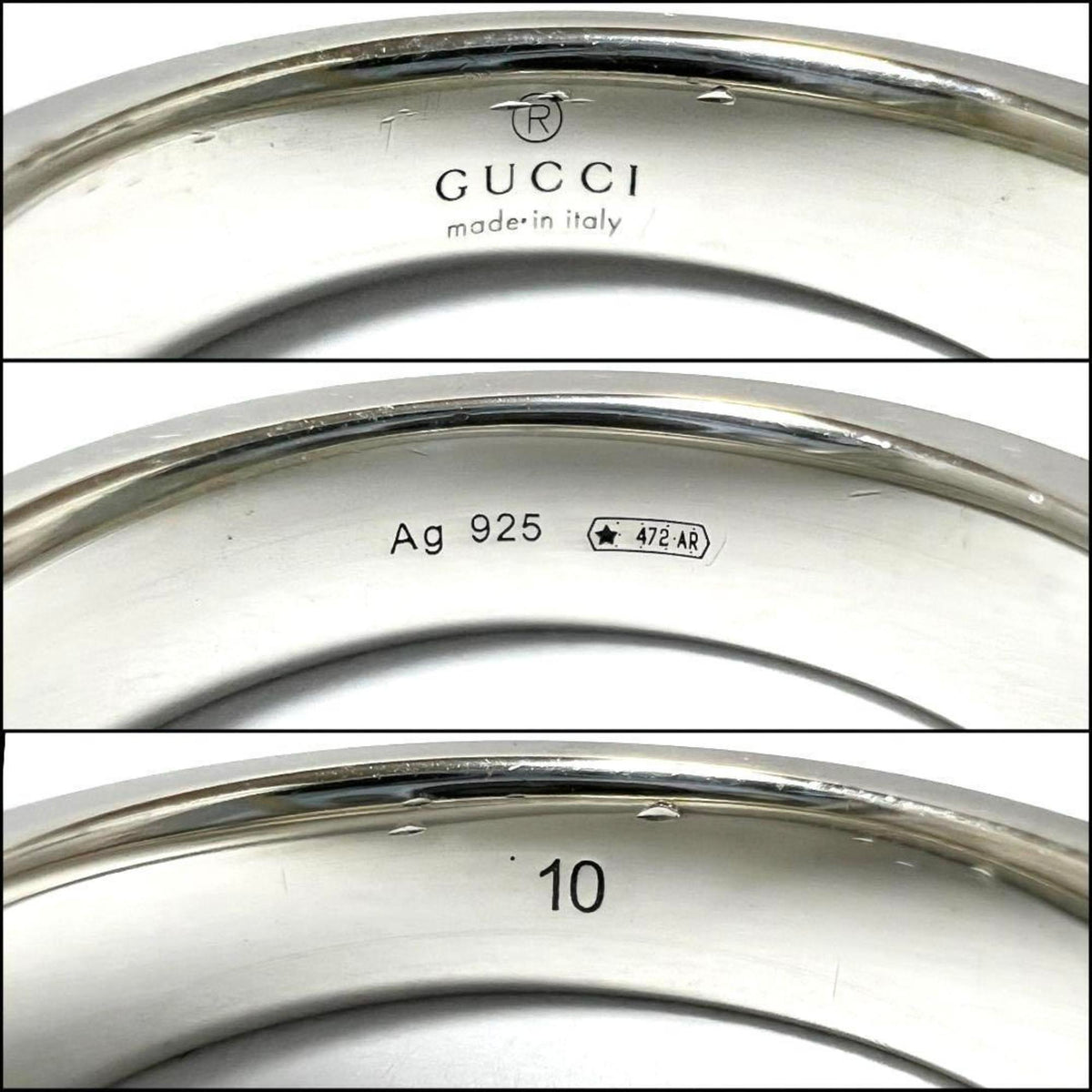 Gucci Silver 925 Band Ring (Pre-Owned)