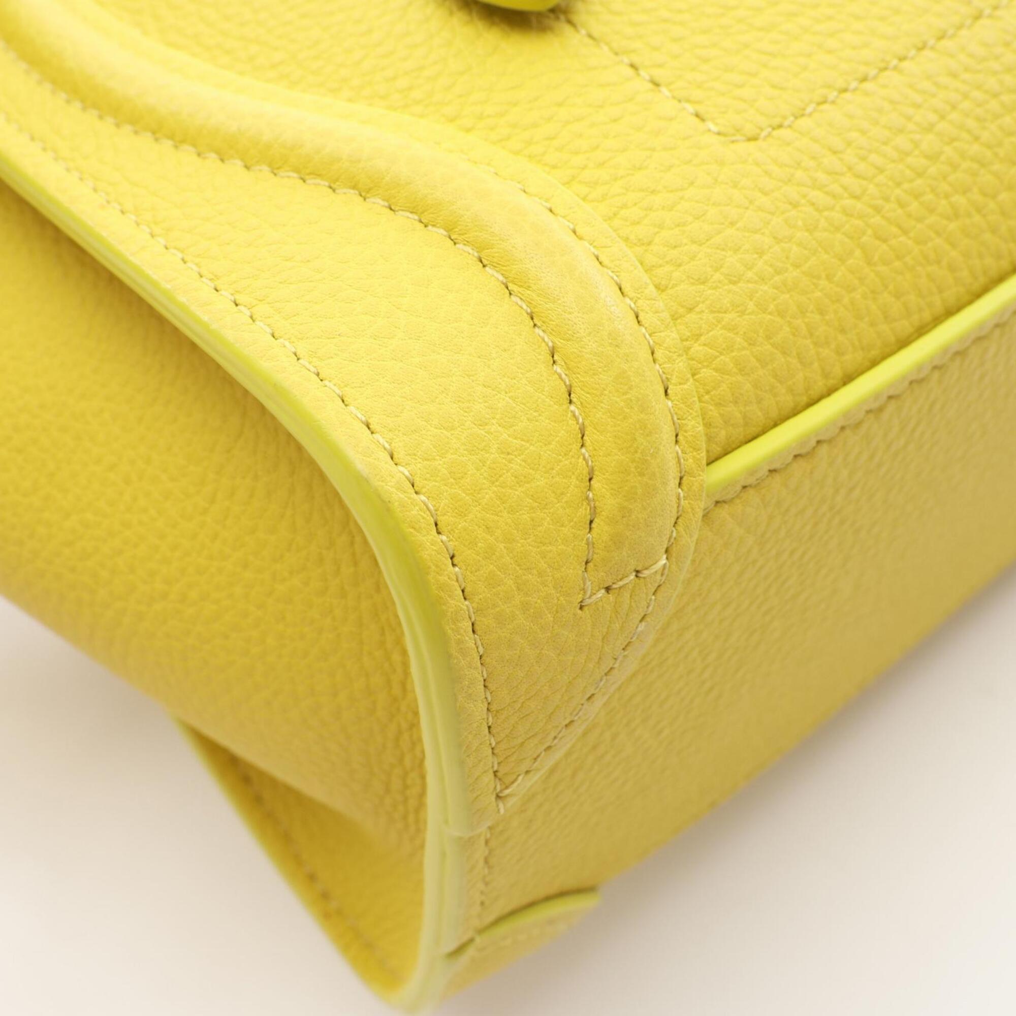 Celine Yellow Leather Handbag (Pre-Owned)