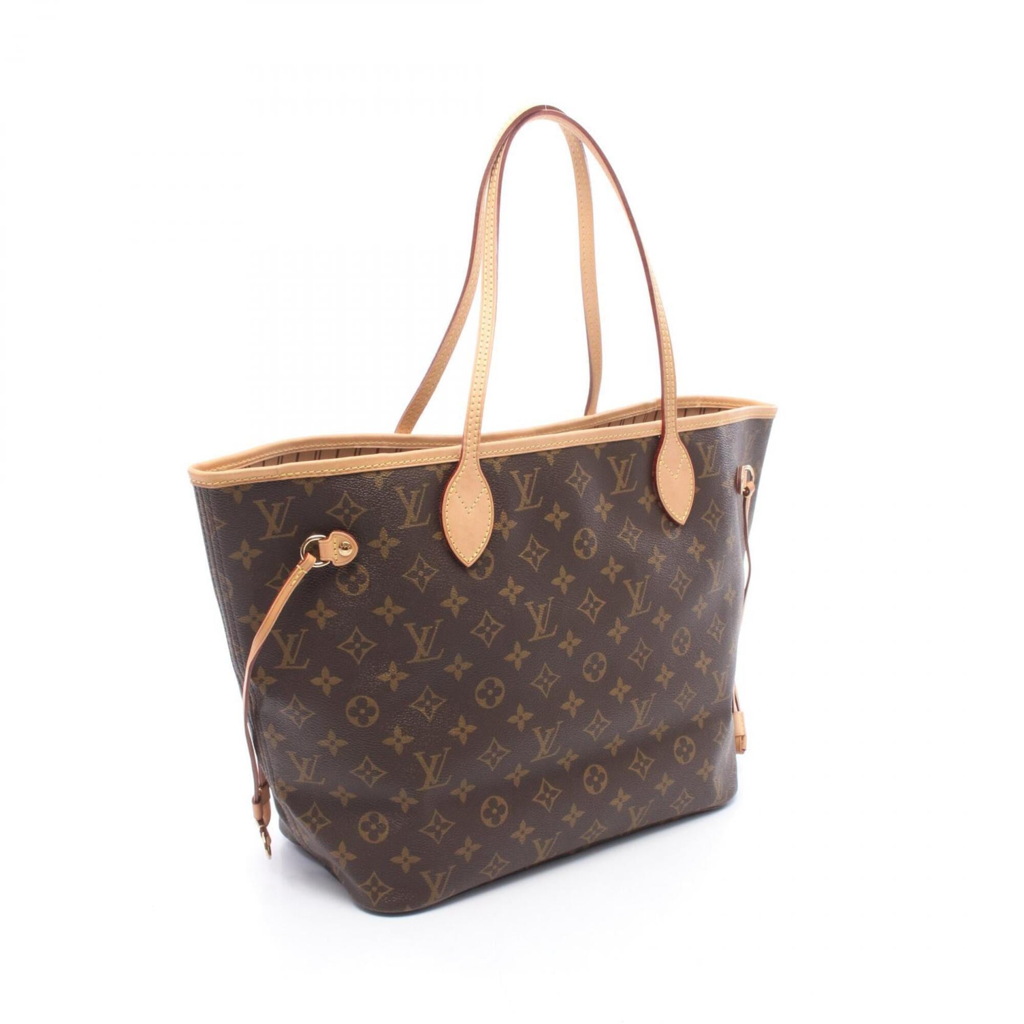 Louis Vuitton Brown Pvc Coated Canvas Leather Tote Bag (Pre-Owned)