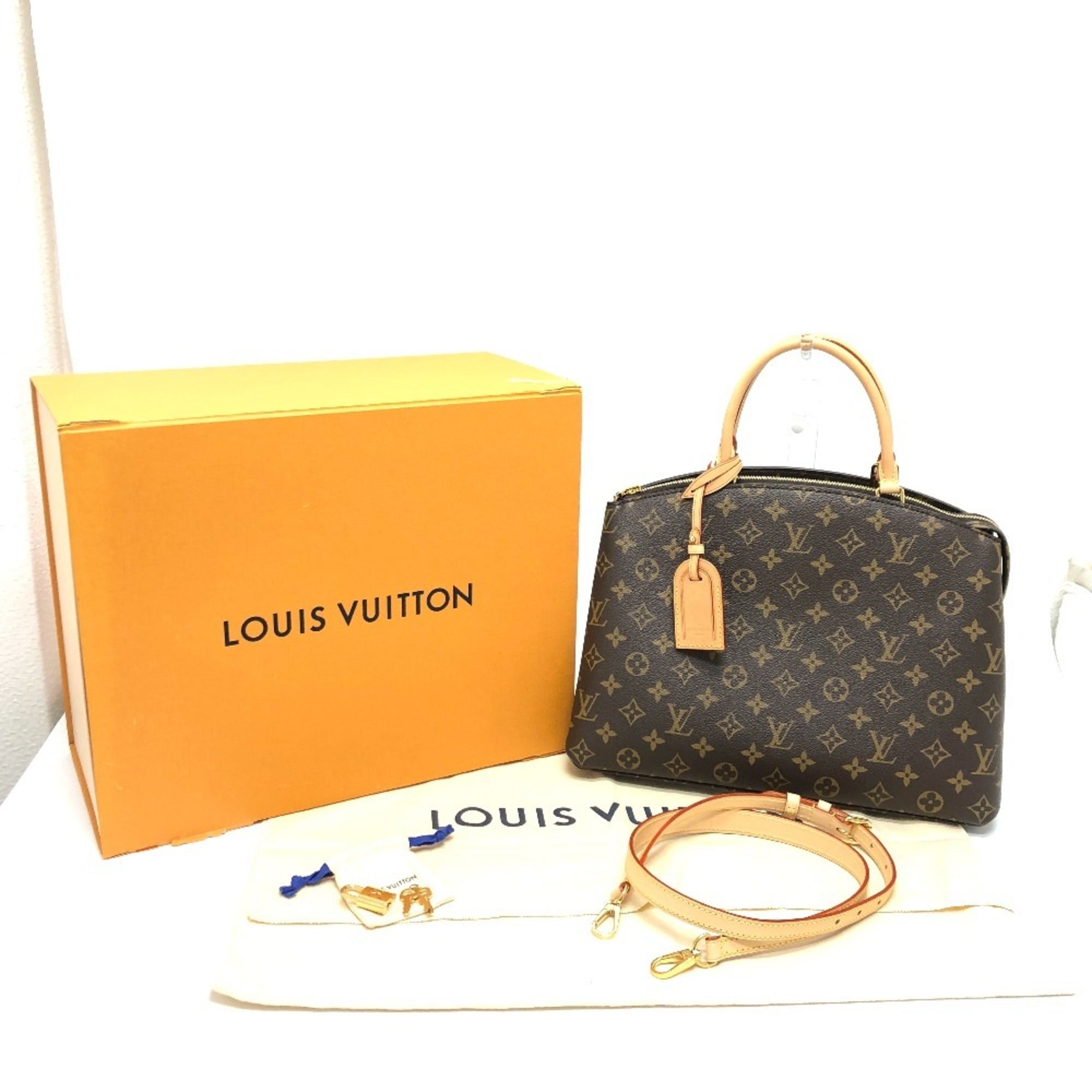 Louis Vuitton Monogram Brown Galle Monogram Red Color Monogram Handbag (Pre-Owned)
