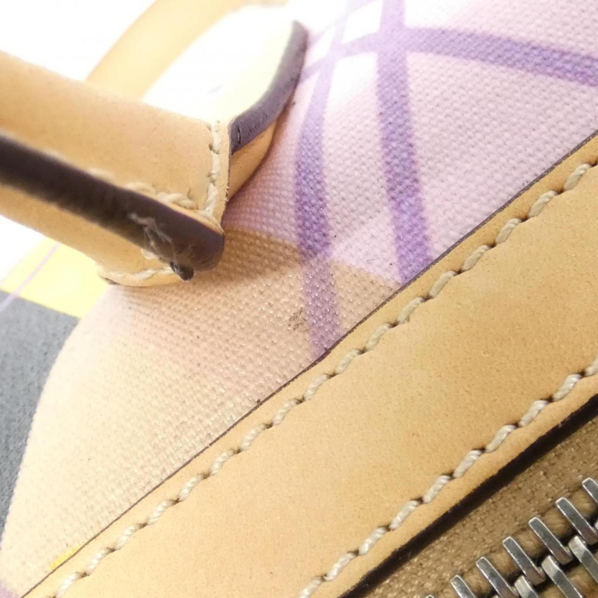 Christian Dior Multi-Color Coated Canvas Leather Boston Bag (Pre-Owned)