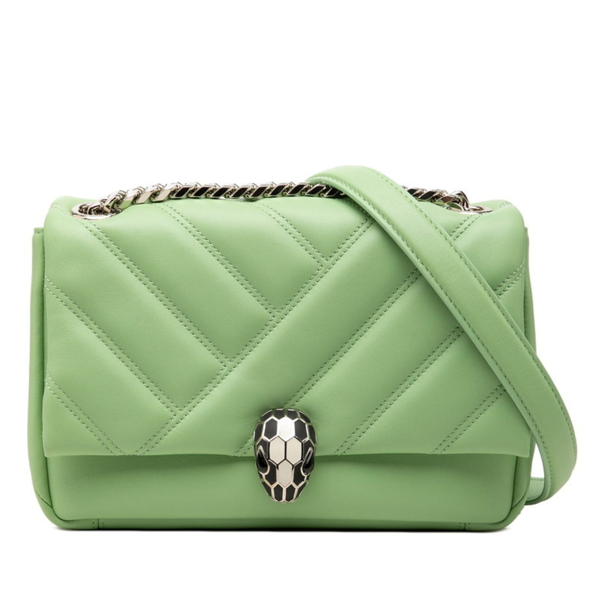Bvlgari Green Leather Shoulder Bag (Pre-Owned)
