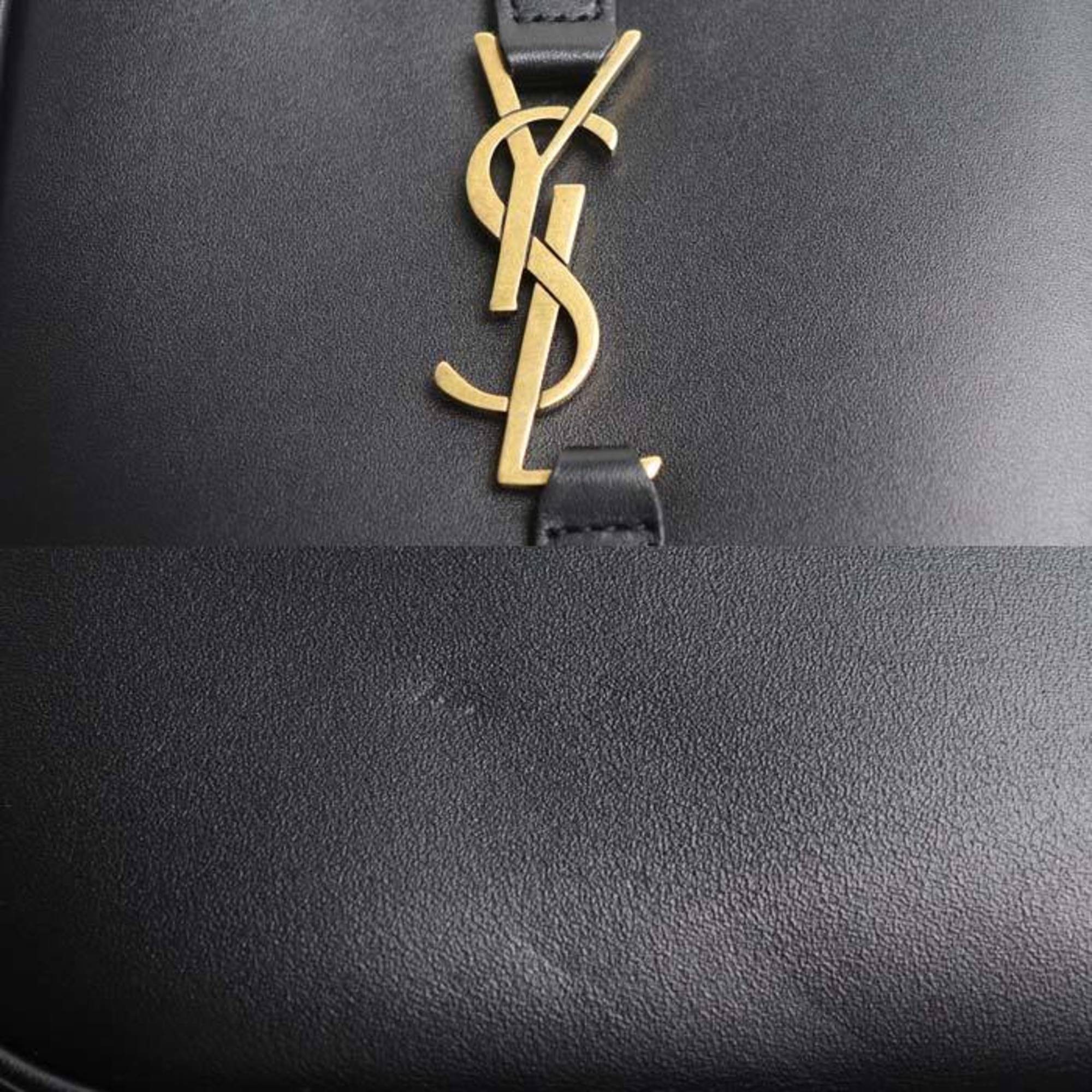 Saint Laurent Black Leather Shoulder Bag (Pre-Owned)