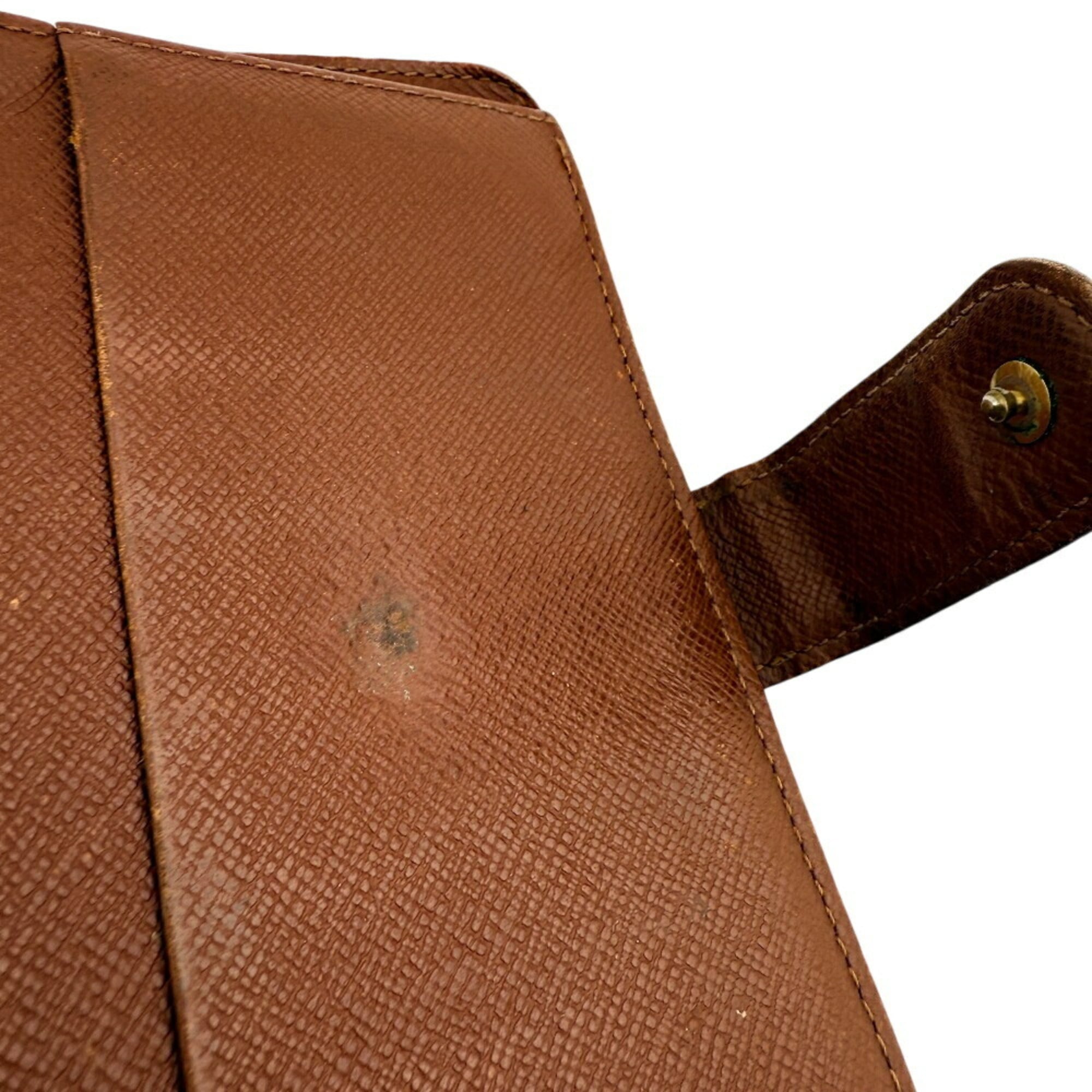 Louis Vuitton Brown Monogram Leather Wallet (Bi-Fold) (Pre-Owned)