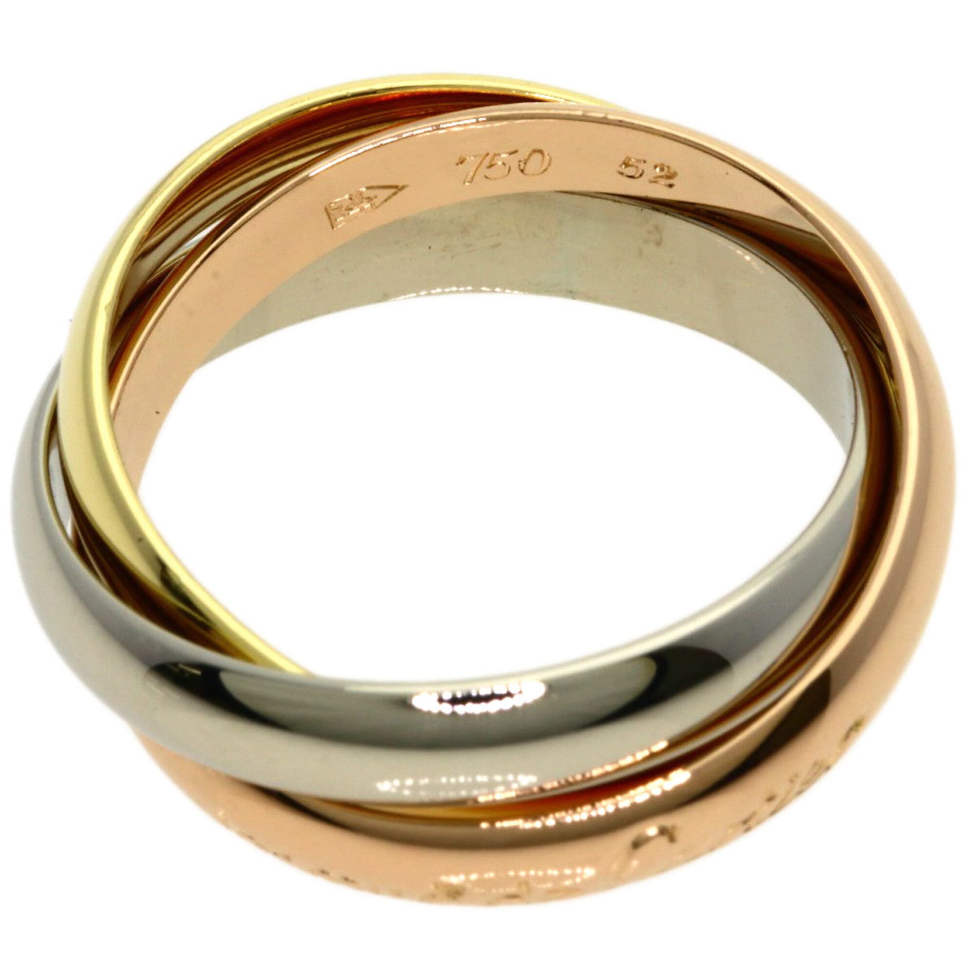 Cartier Yellow Gold (18K) White Gold (18K) Band Ring (Pre-Owned)