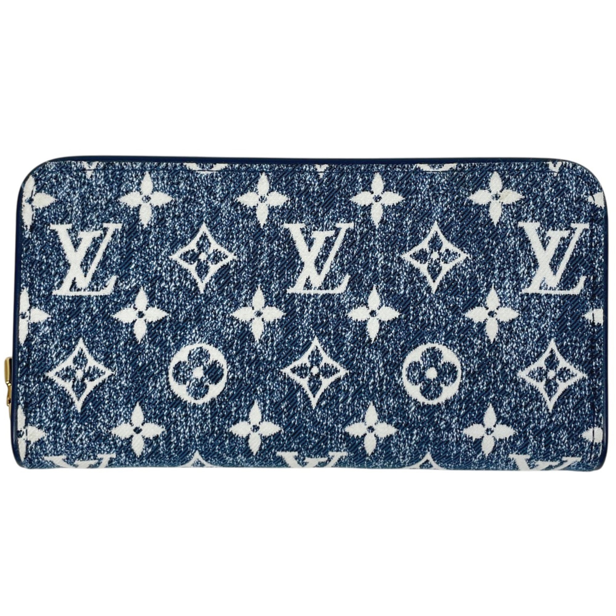 Louis Vuitton Blue Monogram Monogram Denim Long Wallet (Bi-Fold) (Pre-Owned)