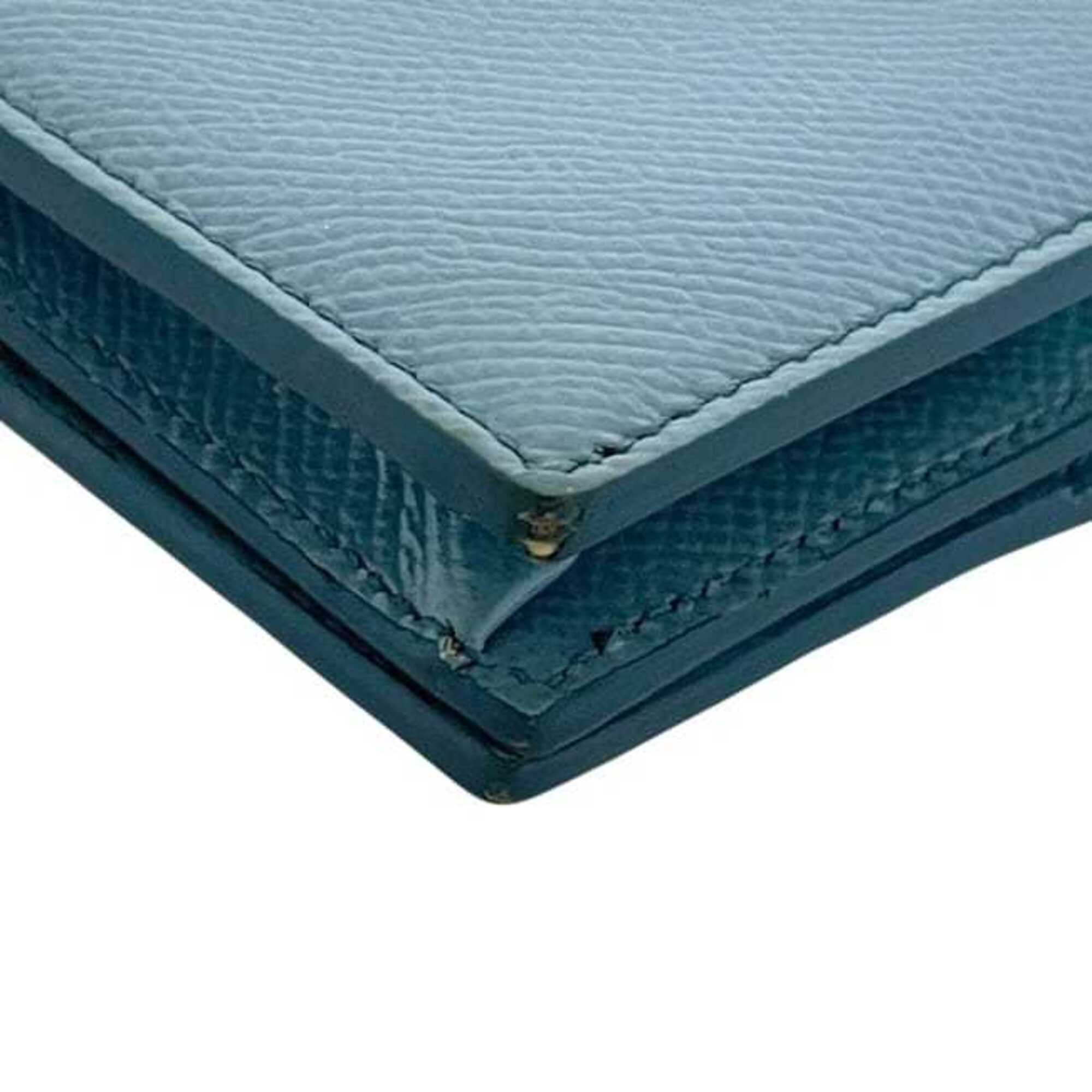 Salvatore Ferragamo Light Blue Leather Wallet (Bi-Fold) (Pre-Owned)