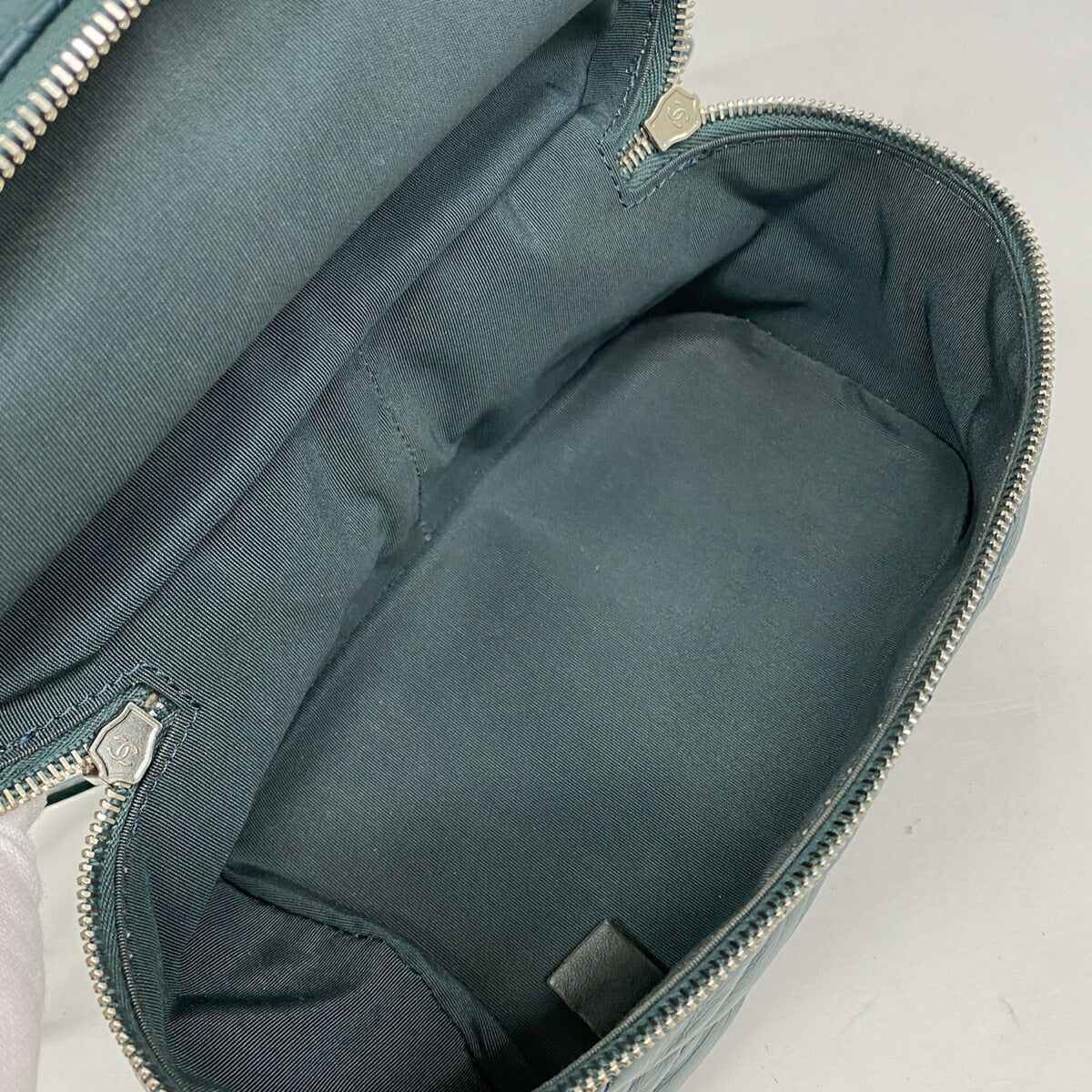 Chanel Green Leather Vinyl Backpack (Pre-Owned)